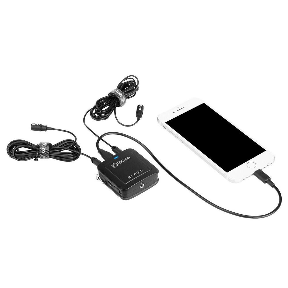 BOYA BY DM20 Professional Audio Mixer & Microphone Kit for Smartphones - Perfect for Vlogging, Live Streaming & Podcasting