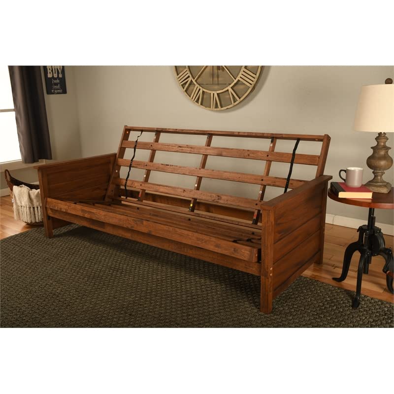 Kodiak Futon Frame - Weathered Brown Full Size for Home & Office