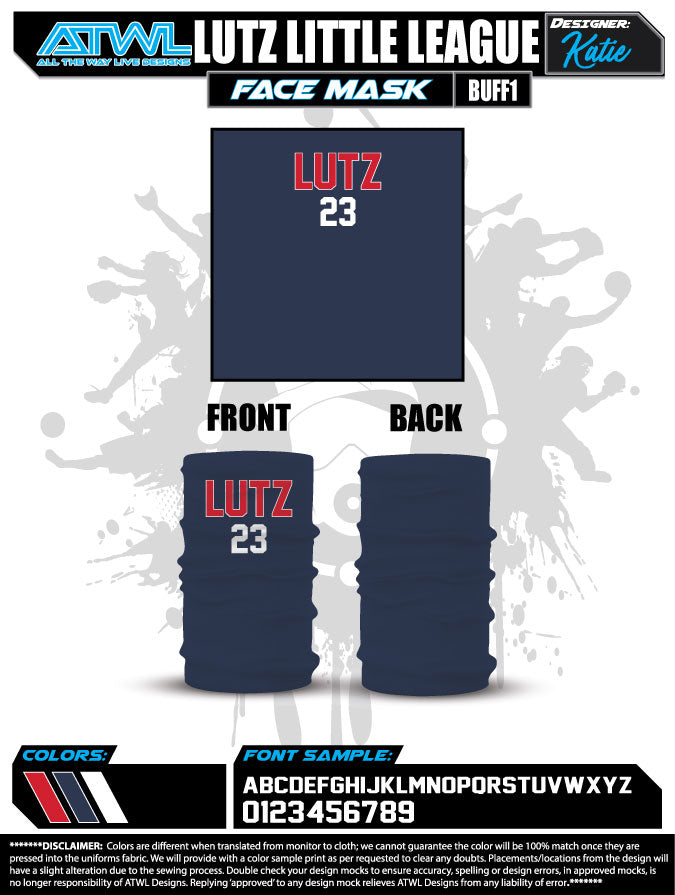 Lutz All Stars Face Gaita/Buff - Breathable & Moisture-Wicking Neck Gaiter for Outdoor Sports, Hiking, Cycling & Running - UV Protection & Comfortable Fit
