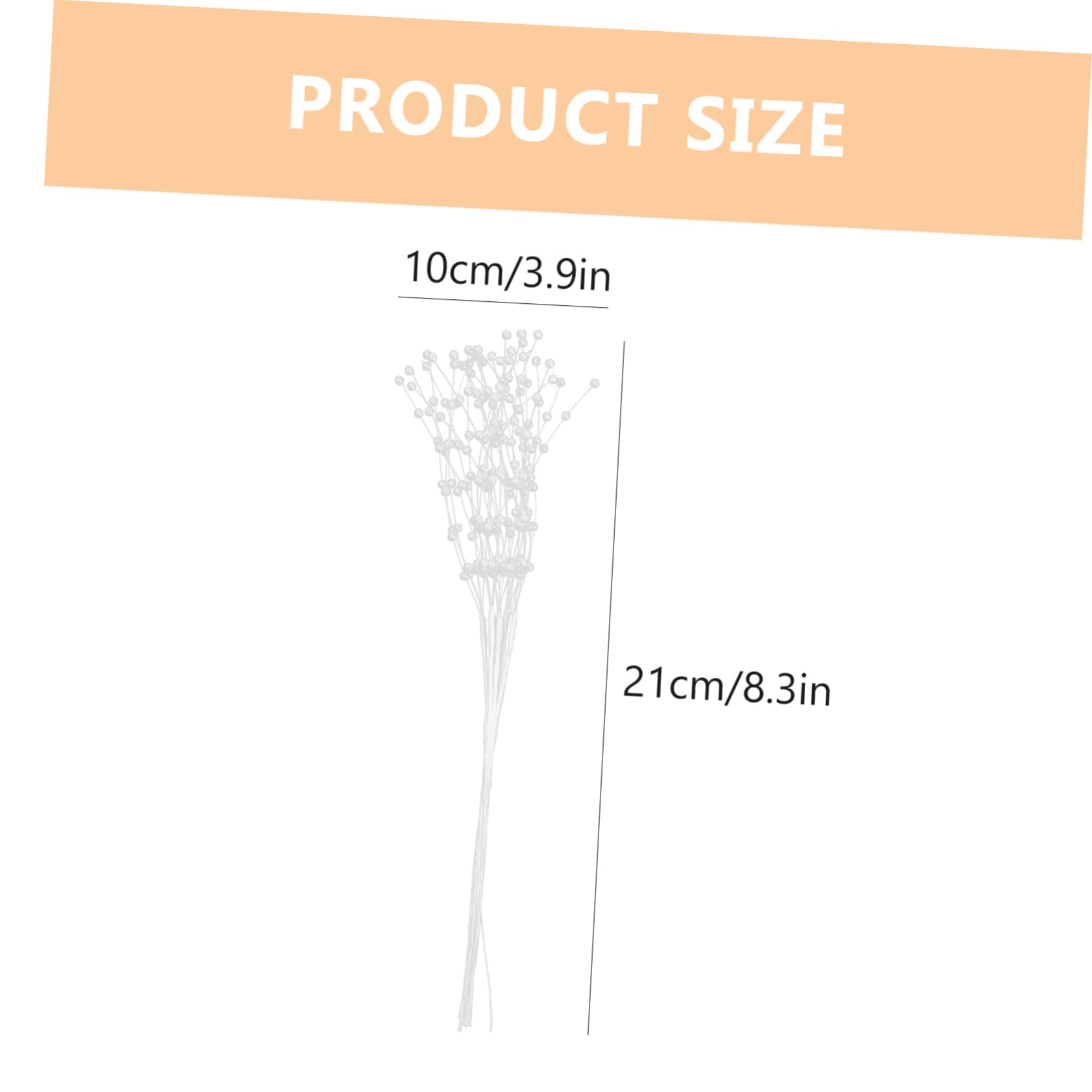 100pcs Artificial Pearl Flower Stems - Beaded Pearl Sticks for Wedding Bouquets, Vase Fillers, Home Decor & DIY Crafts | Elegant Pearl Beaded Jewelry Stems for Centerpieces, Bridal Showers & Party Decorations