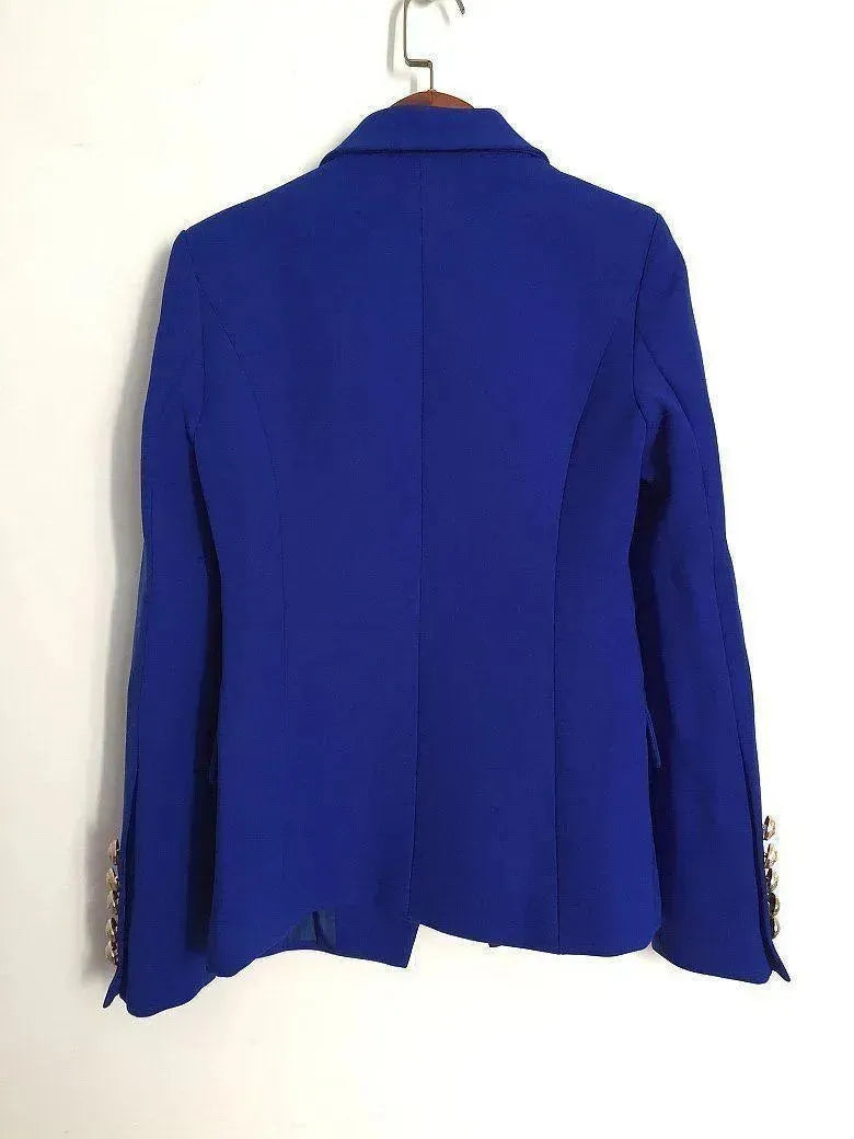 Elegant Double Breasted Blazer for Women - Formal Business Suit Jacket - Plain Solid Color - Perfect for Office, Interviews & Professional Events