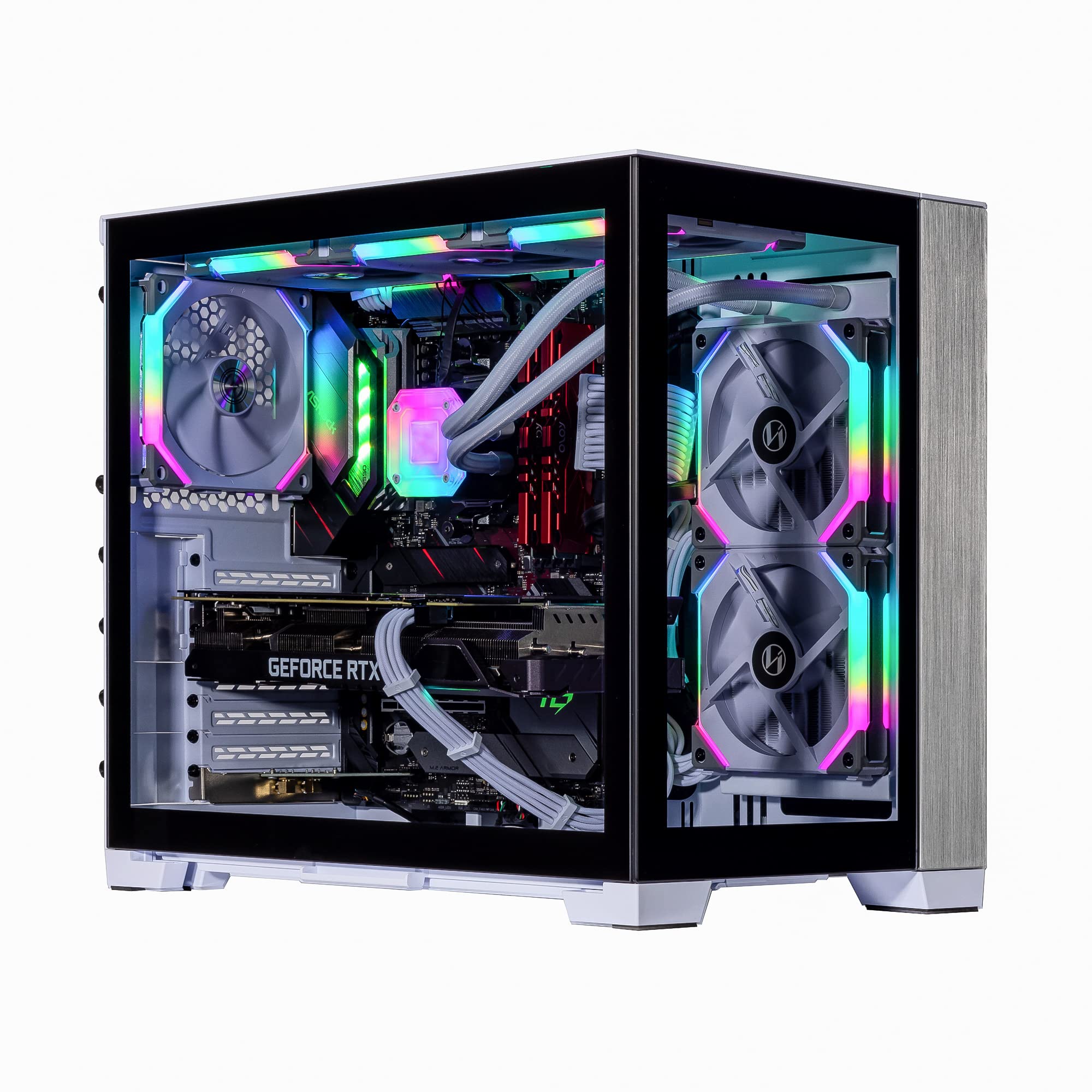 Velztorm Mini Lux Gaming Desktop PC - AMD Ryzen 9 5950X 16-Core, RTX 3090, 32GB RAM, 512GB SSD + 1TB HDD | High Performance Gaming & Streaming PC for Esports, VR, 4K Gaming & Content Creation