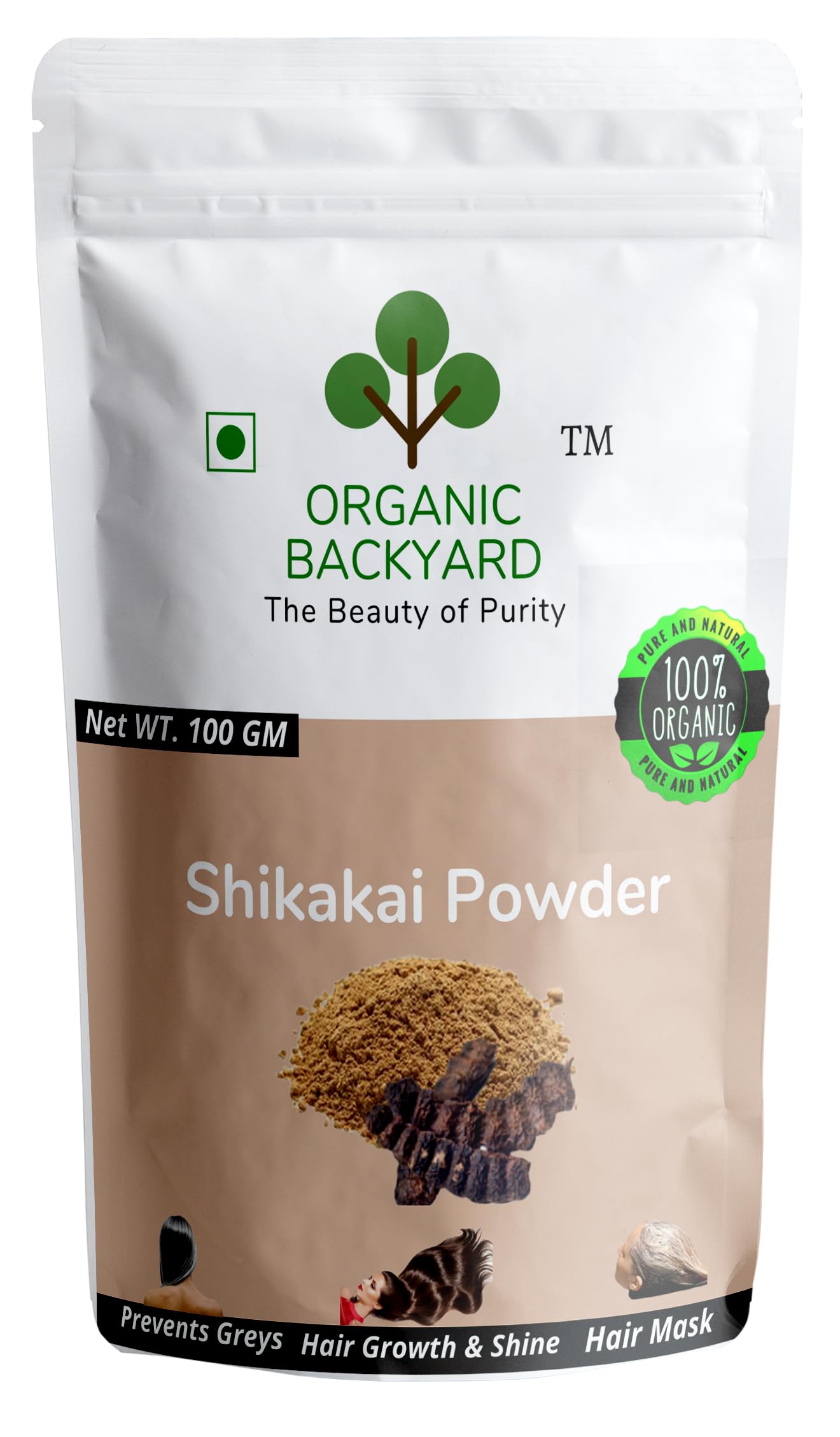 Organic Shikakai Powder for Hair Growth & Scalp Health - 100% Natural Ayurvedic Hair Cleanser for Soft, Shiny & Strong Hair (100g) - Perfect for DIY Hair Masks, Shampoos & Natural Hair Care Routines