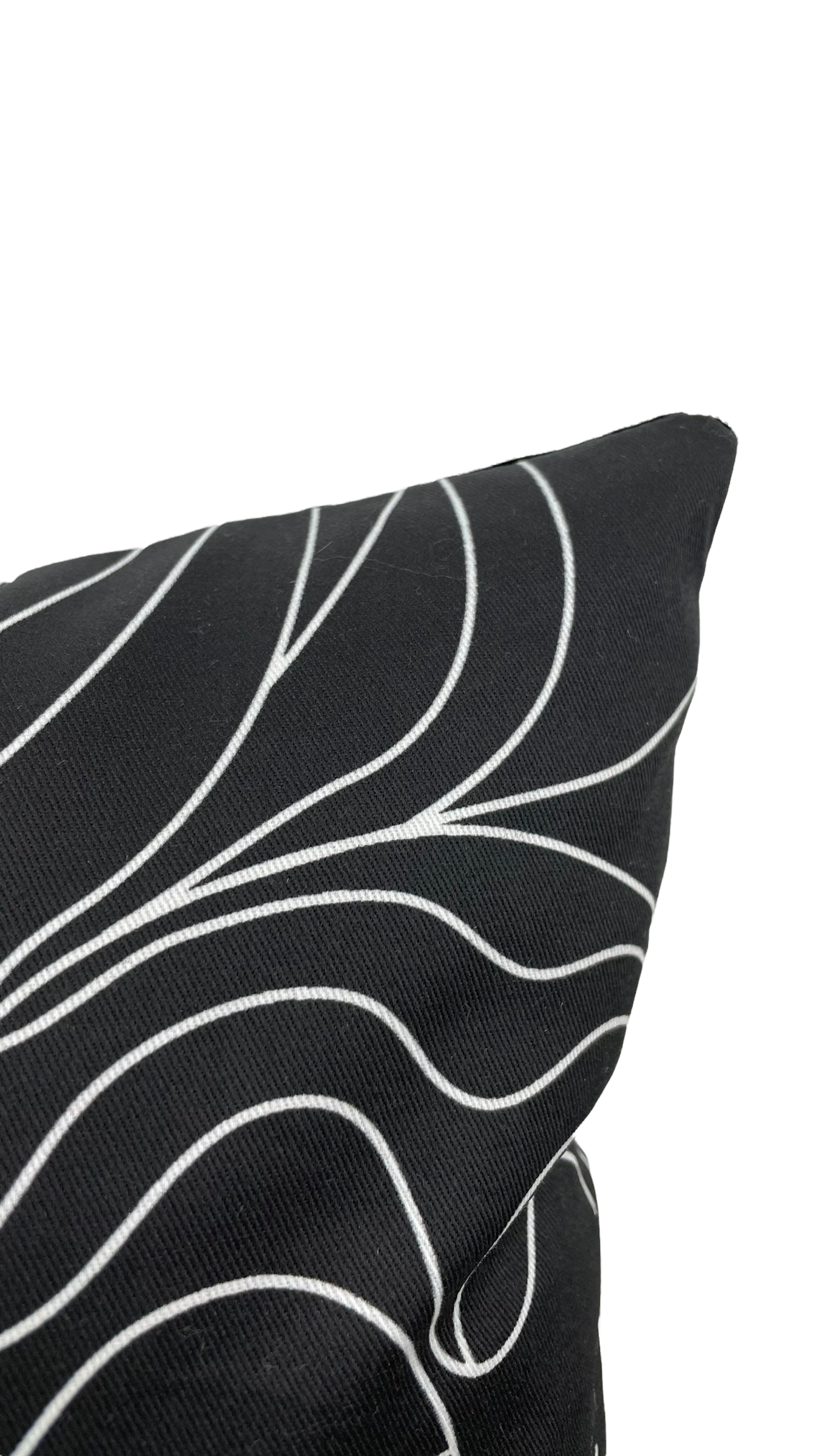 Winking Picasso Women's Black Royal Back Lumbar Support Pillow 12x22 - Perfect for Office Chairs, Car Seats & Home Sofas
