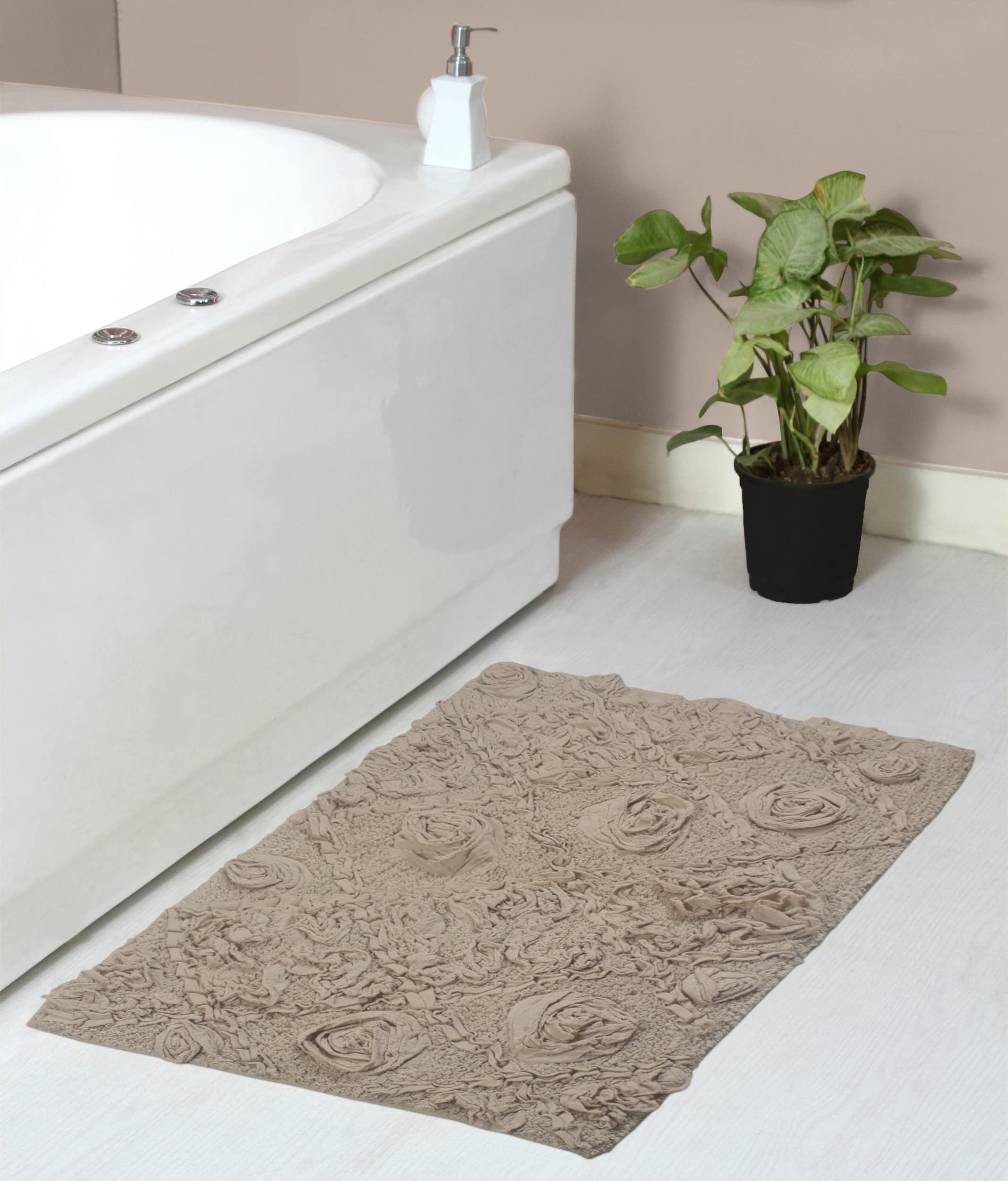 Premium 100% Cotton Bath Rug Set - Ultra Soft & Absorbent Non-Slip Bathroom Mat, Washable 21