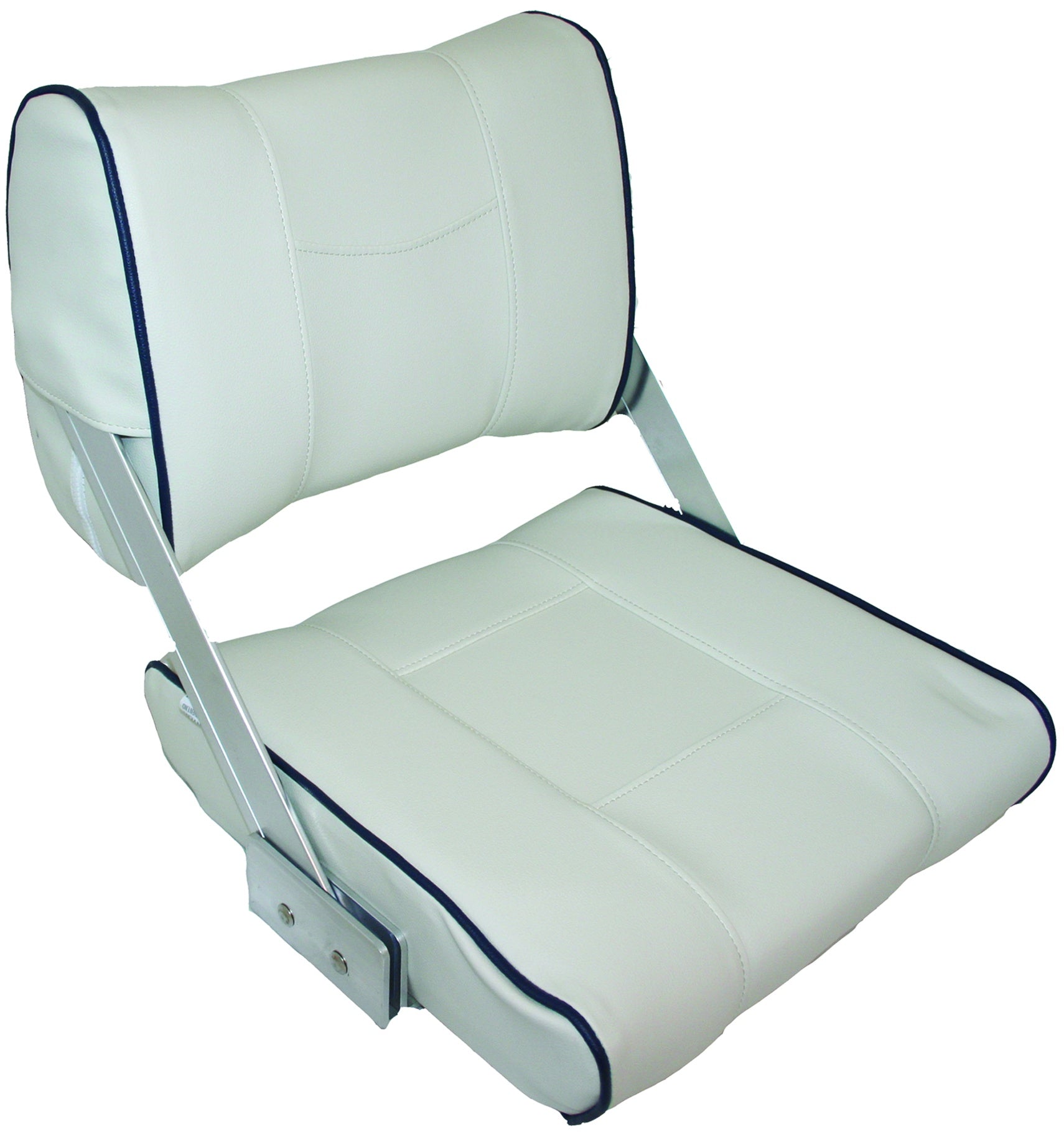 Axis Flip Back Seat Cover - Ivory White with Dark Blue Piping - Premium Car Seat Protector for SUVs, Trucks & Sedans - Perfect for Road Trips, Daily Commutes & Family Travel