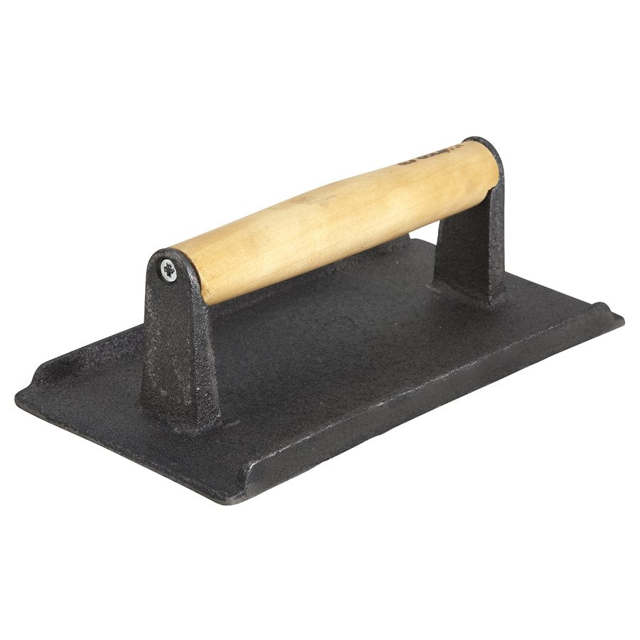 Winco 2 lb Cast Iron Steak Weight - Heavy Duty Meat Press for Grilling, BBQ & Cooking - Perfect for Steaks, Burgers & Panini Sandwiches
