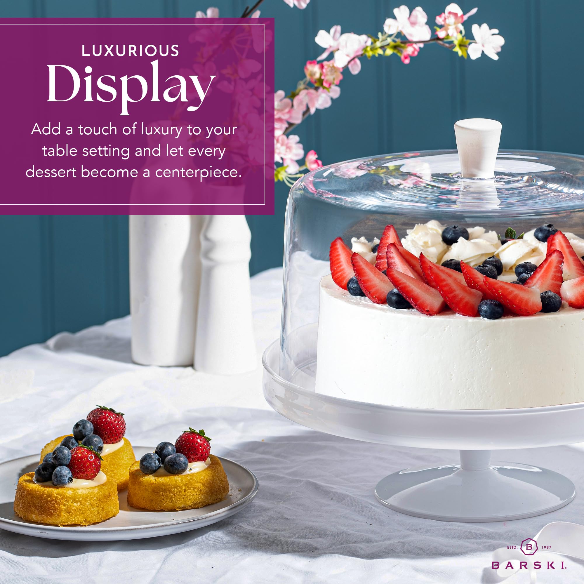 Premium European Glass Cake Stand Set - 12.4
