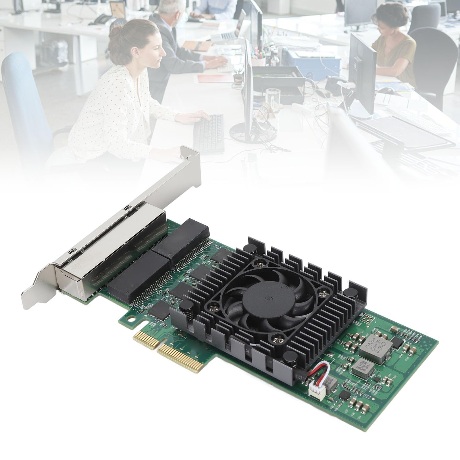 4 Port Gigabit Ethernet PCIe Network Card - 100/1000Mbps PCI Express Adapter with I211 Chip | High Speed Industrial LAN Card for Servers, Workstations & Gaming PCs