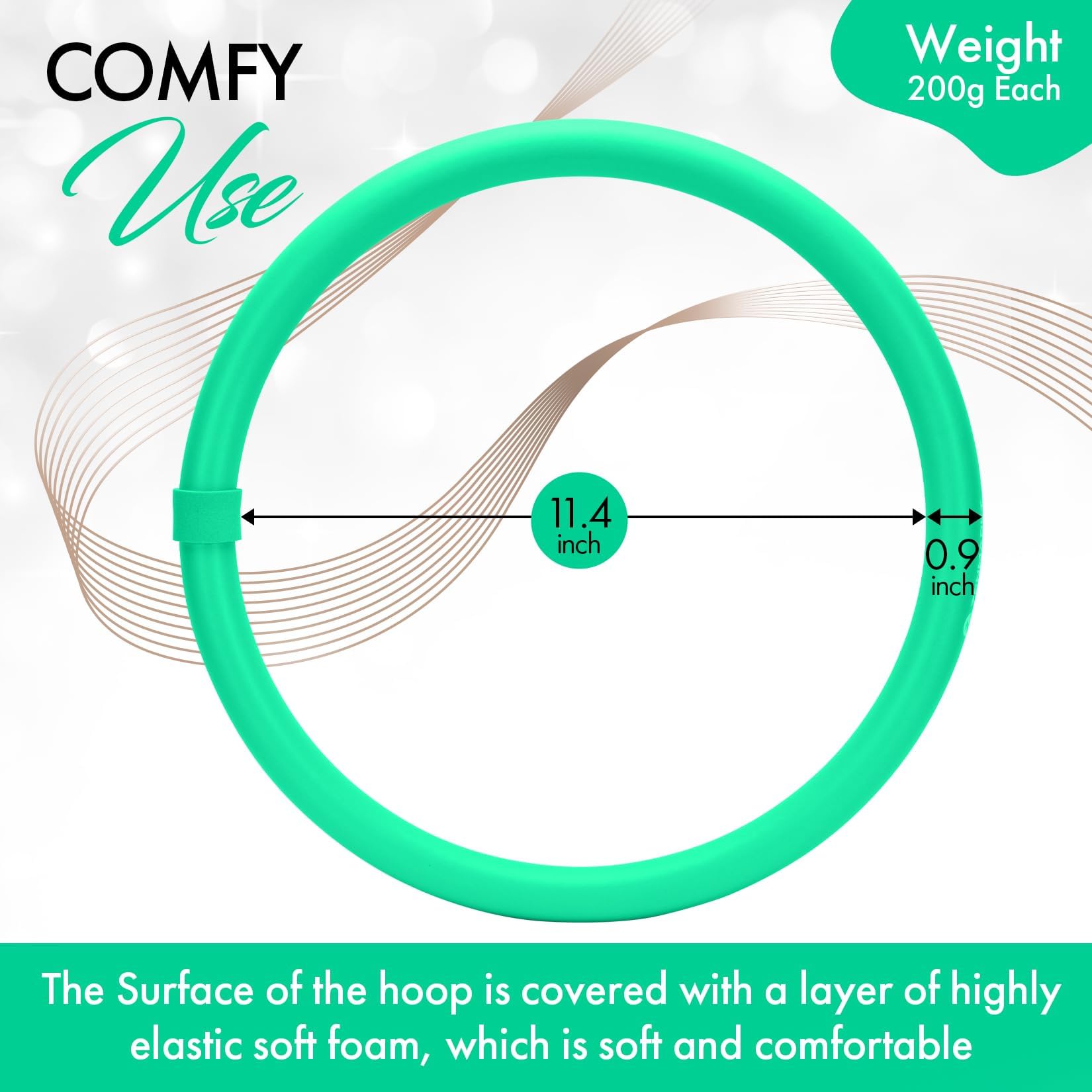 Weighted Arm Hoop for Adults - Mini Hula Hoop Exercise Equipment for Arm & Shoulder Workouts - Portable Fitness Gear for Home, Gym & Outdoor Use - Strengthen Upper Body with Fun Lightweight Training