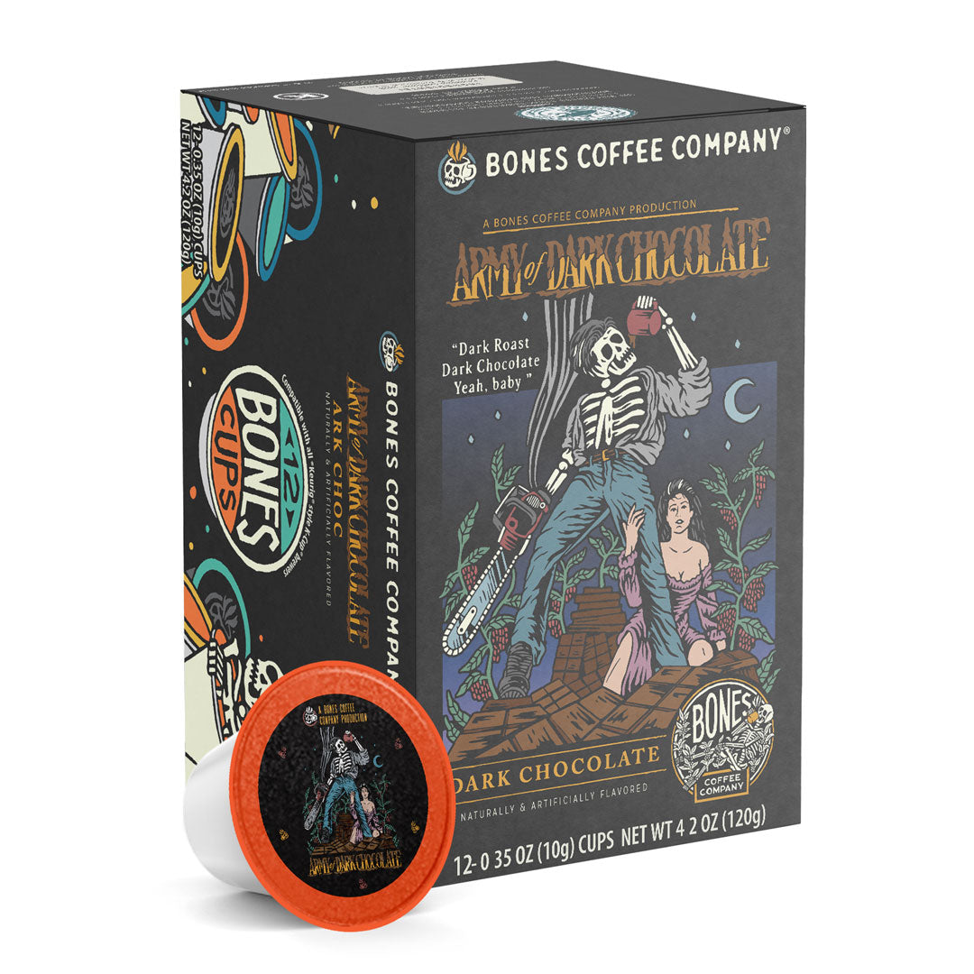 Army of Dark Chocolate Bones Cups - 12 Count | Halloween Party Favors, Trick or Treat Gifts, Spooky Snacks for Kids & Adults