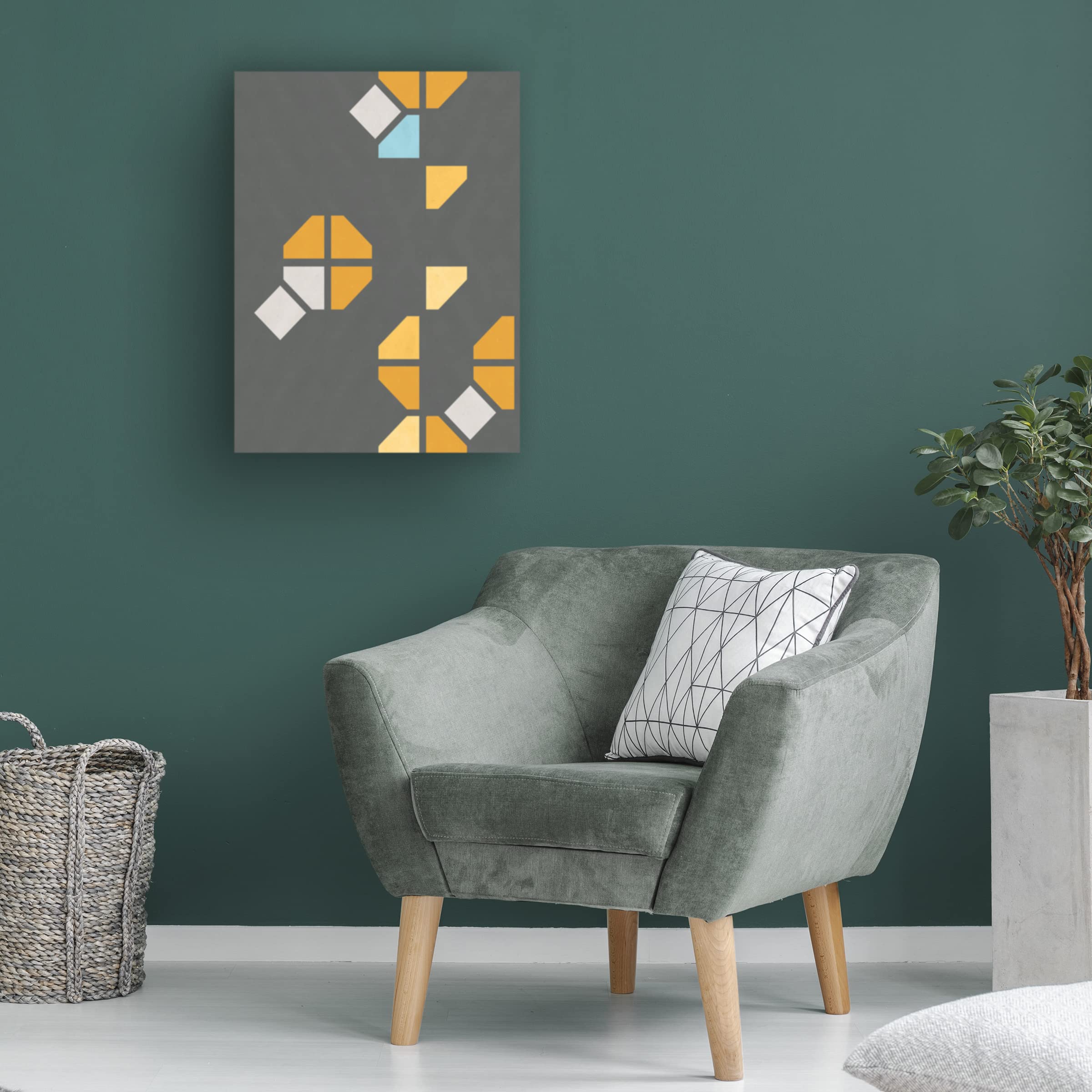 Trademark Fine Art 'Traffic Jam IV' Canvas Wall Art by June Erica Vess - Modern Cityscape Painting for Living Room & Office Decor
