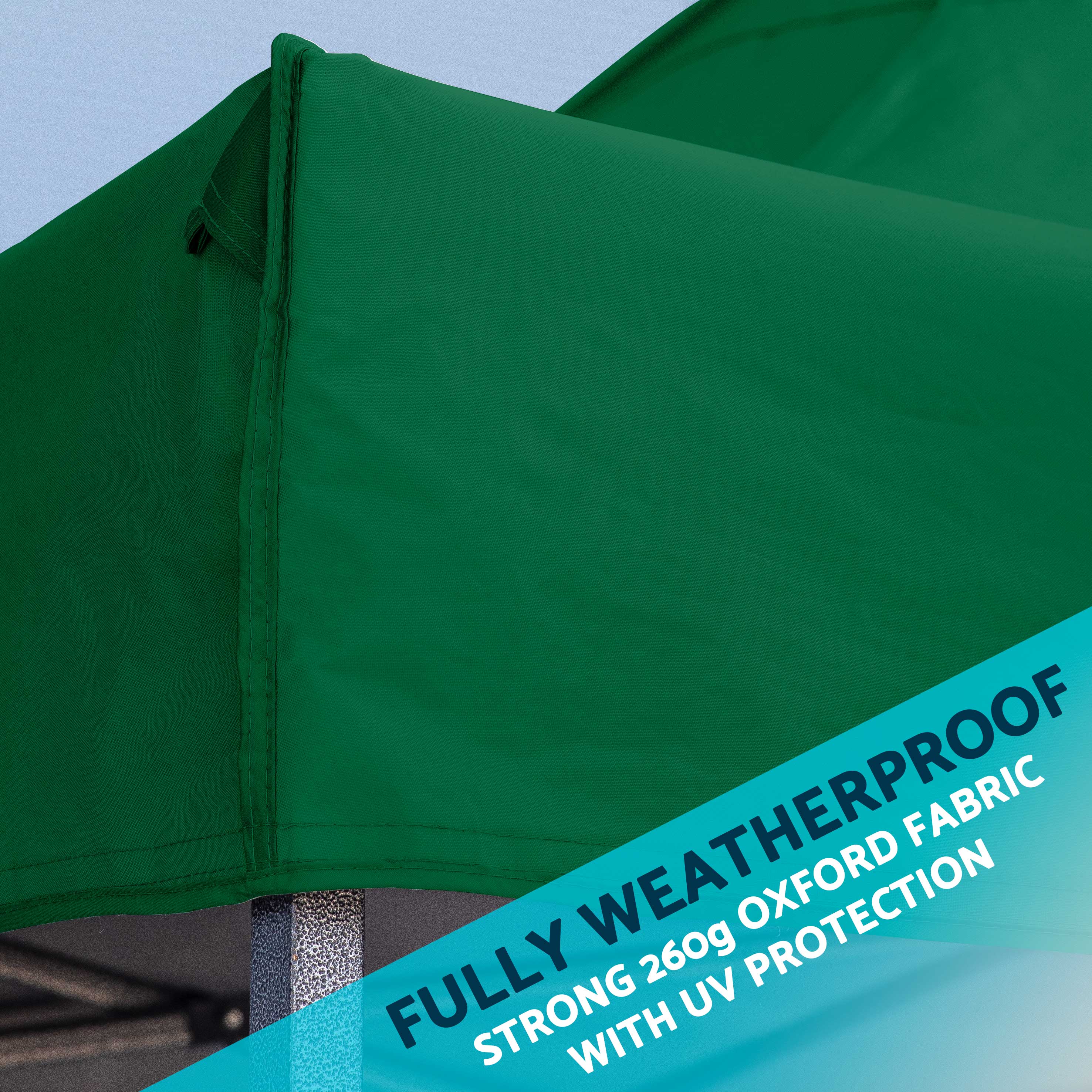 Premium 3x6m Pop Up Gazebo with Water Resistant Canopy - Includes Carry Bag, Stakes & Weight Bags - Green Color (DG140) - Perfect for Outdoor Parties, Camping & Beach Events