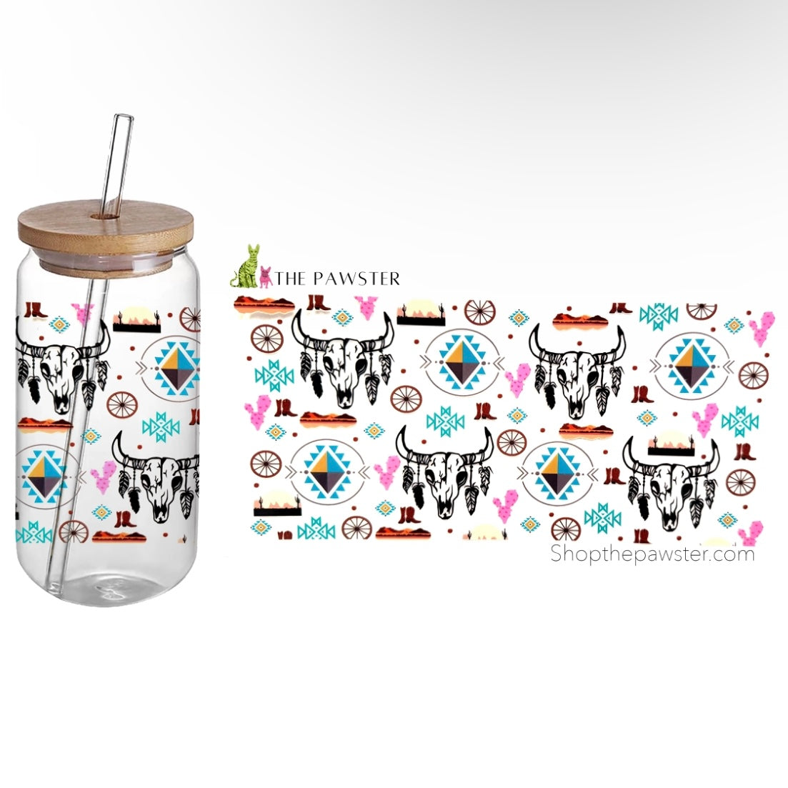 16oz Western Style Coffee Cup Wrap - Insulated Sleeve for Hot/Cold Beverages, Perfect for Cowboy Themed Parties, Camping & Outdoor Adventures