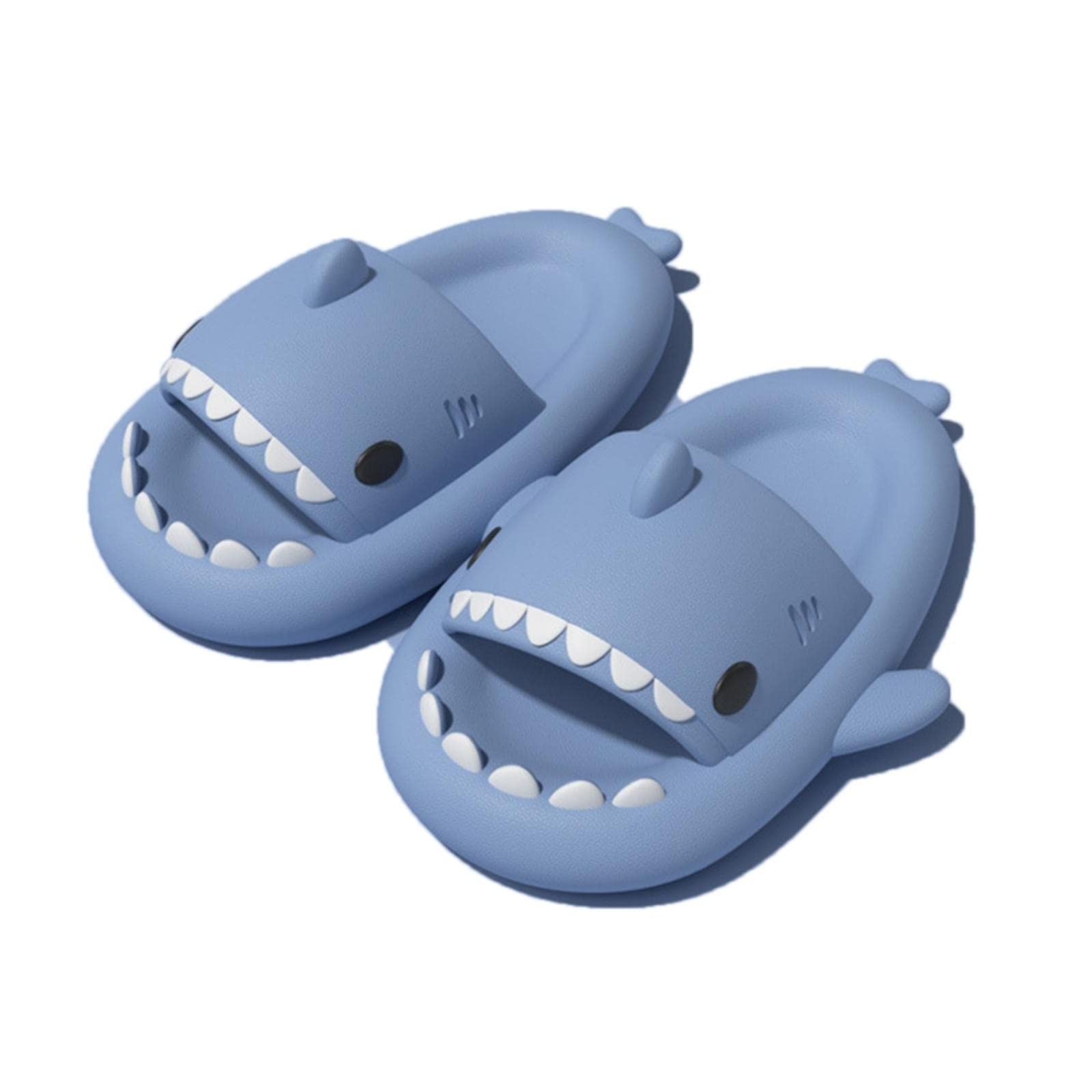 Anti-Slip Shark Slippers for Women & Men - Lightweight Open-Toe Slides with Comfortable Sole - Perfect for Shower, Beach & Casual Wear