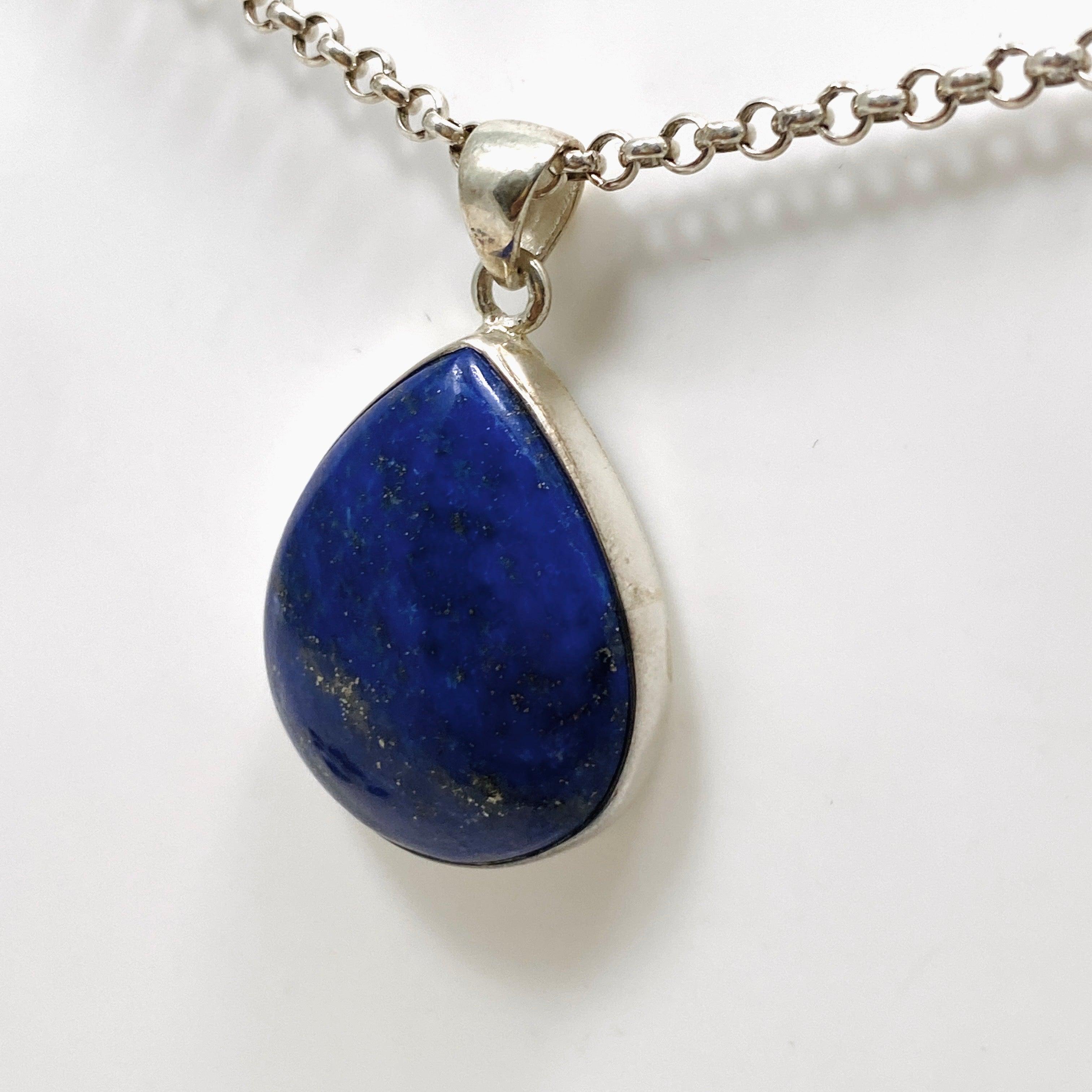 Lapis Lazuli Teardrop Pendant Necklace KPGJ3834 - Genuine Stone Jewelry for Women, Spiritual Healing & Elegant Fashion Accessory - Perfect for Meditation, Gifts & Special Occasions
