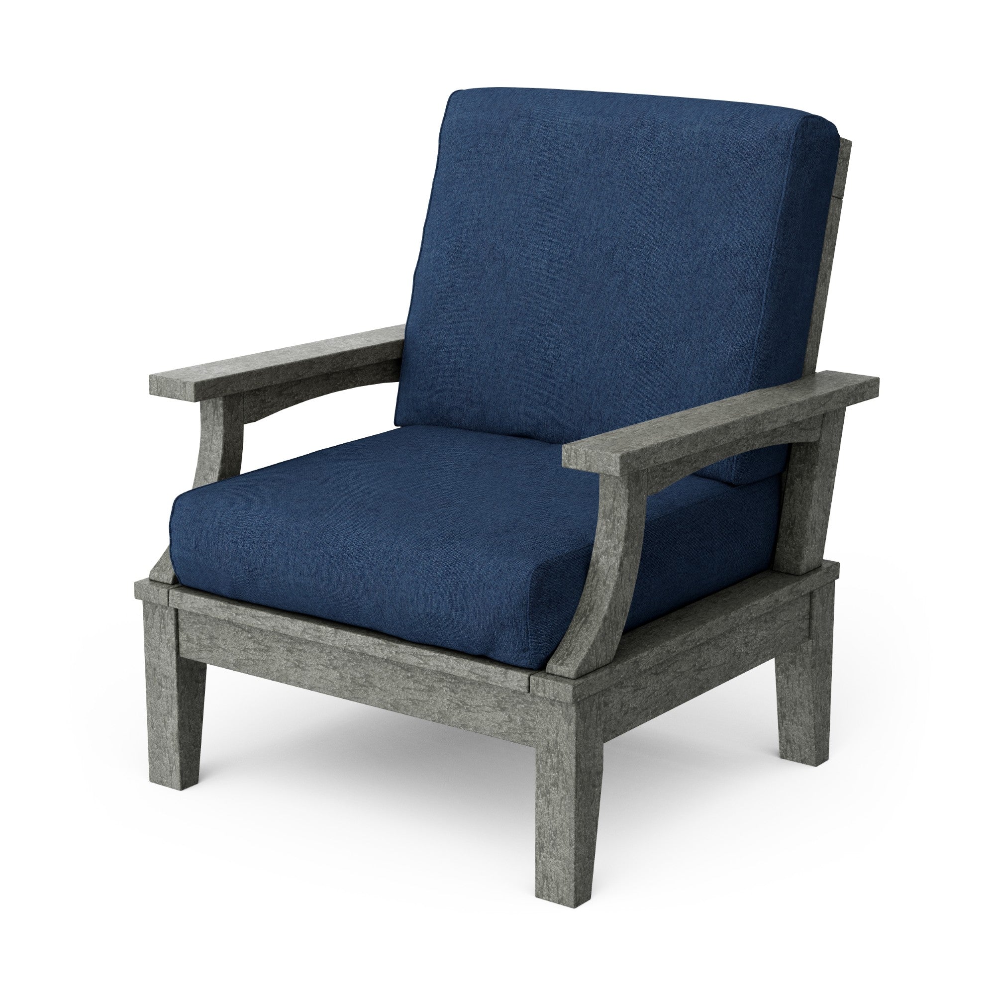 Heritage Deep Seating Patio Chair with Weather-Resistant Cushions - Outdoor Lounge Furniture for Garden, Poolside & Backyard Relaxation