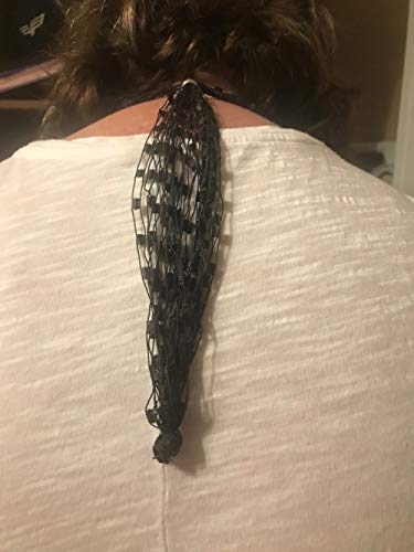 White and Black Yarn Necklace with Pony Beads - Handmade Bohemian Trellis Jewelry for Women - Perfect for Festivals, Parties and Boho Fashion Accessories