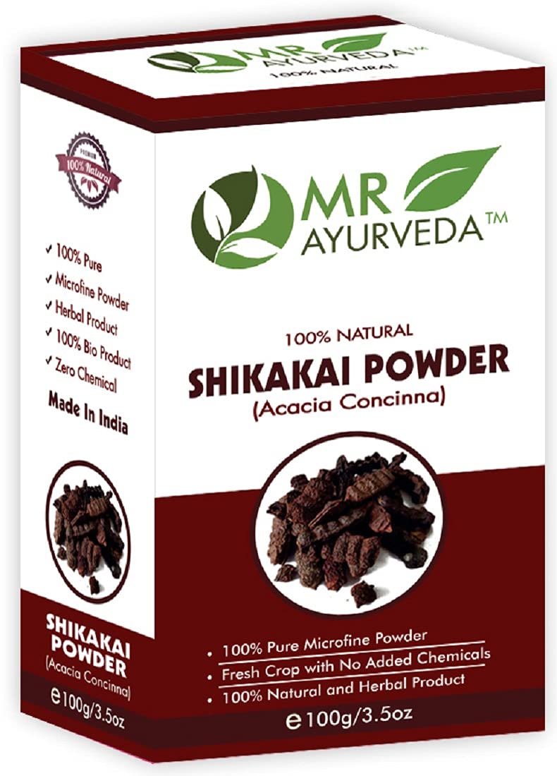 Organic Shikakai Powder for Hair & Skin - 100g | Ayurvedic Hair Conditioner & Cleanser | Natural Shikakai Powder for Hair Wash, Scalp Care & Skin Treatment | Perfect for DIY Hair Masks & Herbal Beauty Routines