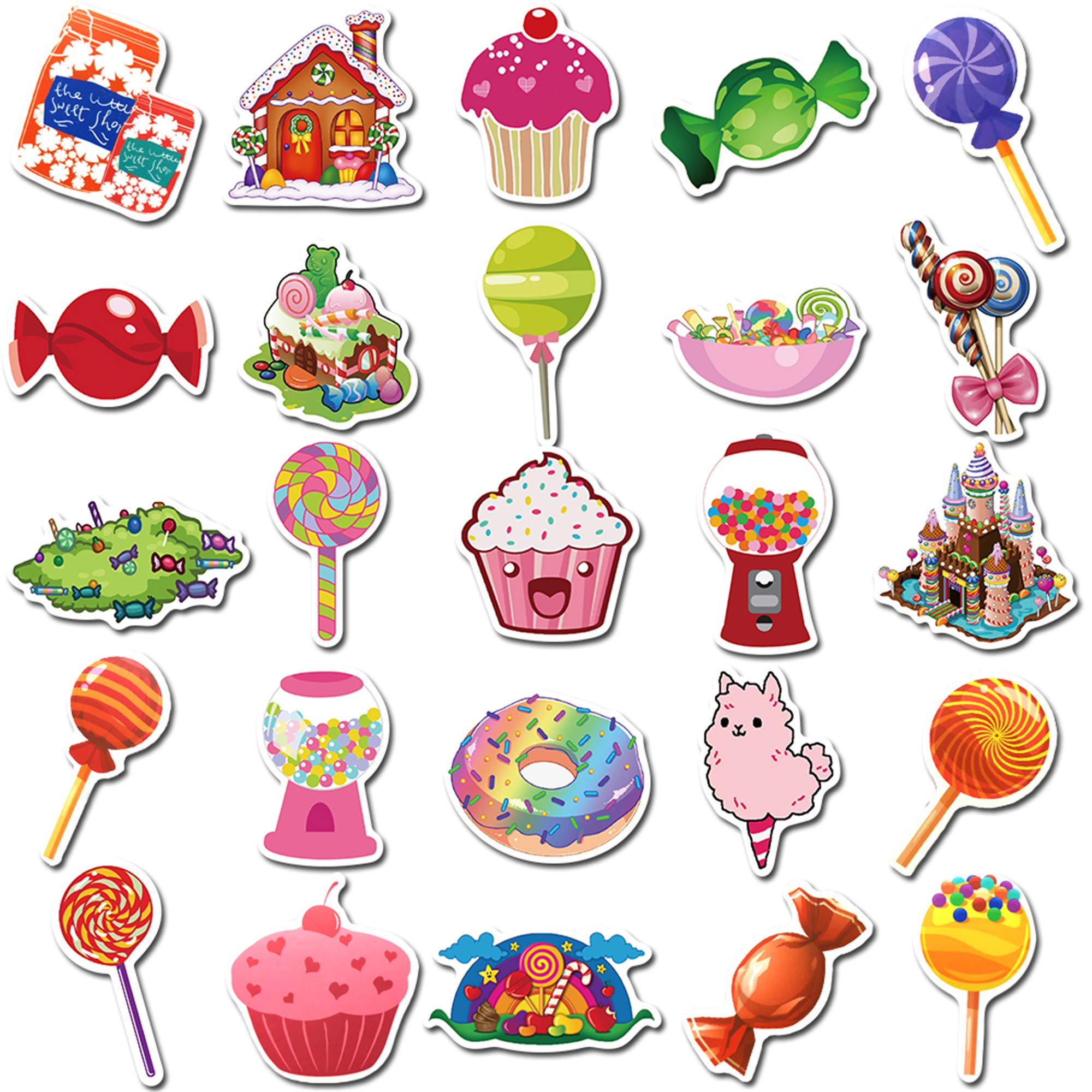 50Pcs Cute VSCO Vinyl Laptop Stickers - Waterproof Candy Stickers for Water Bottles, Laptops & Journals - Perfect for Girls, Teens & DIY Crafts - Fun for School, Parties & Room Decor