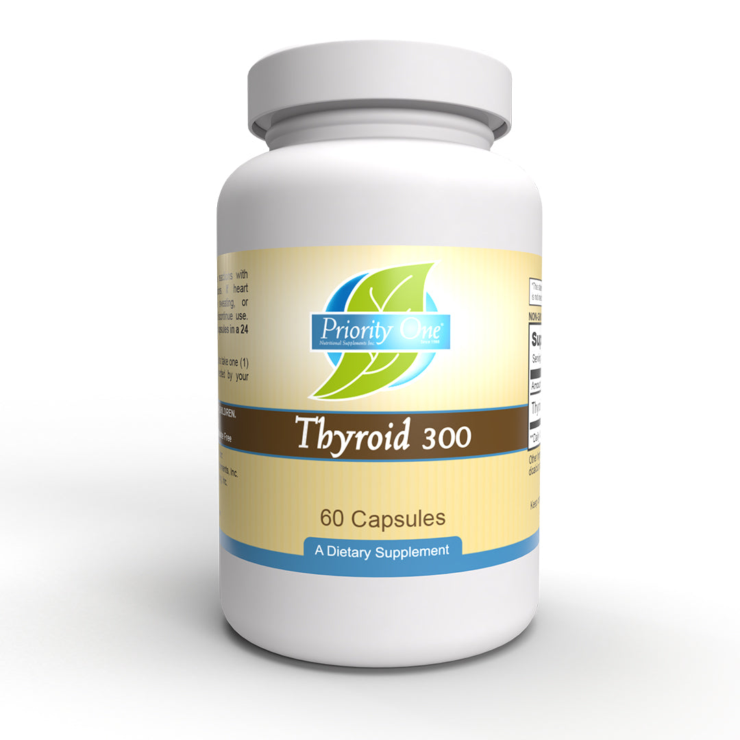 300mg Thyroid Supplement from Grass-Fed Cattle - Supports Healthy Thyroid Function & Glandular Health | Boost Energy & Metabolism Naturally