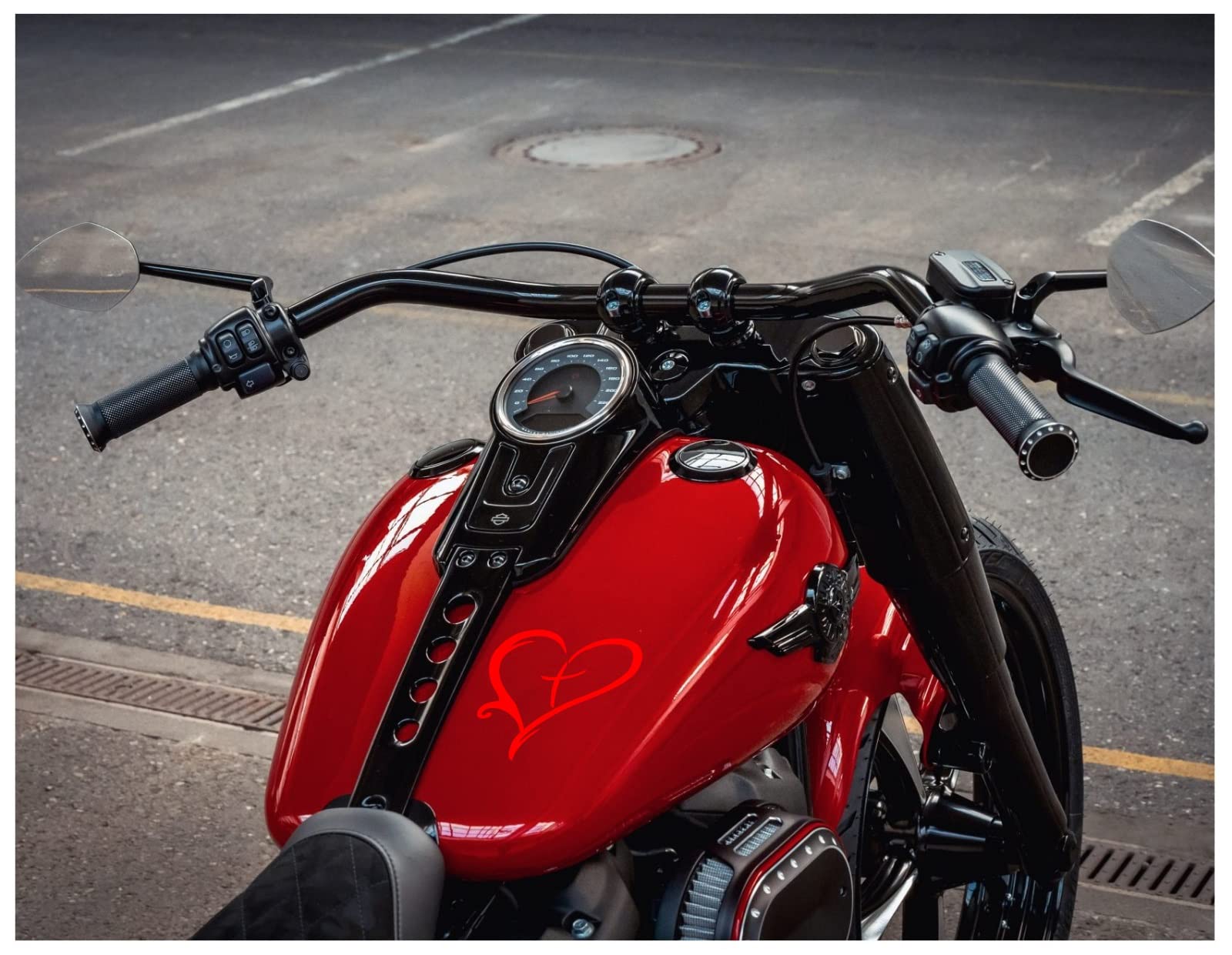 Red Heart Cross Decal Sticker - 5.5 Inch Vinyl Car Stickers for Windows, Trucks, SUVs & Motorcycles - Waterproof & UV Resistant - Perfect for Personalizing Vehicles & Showing Faith (Red)