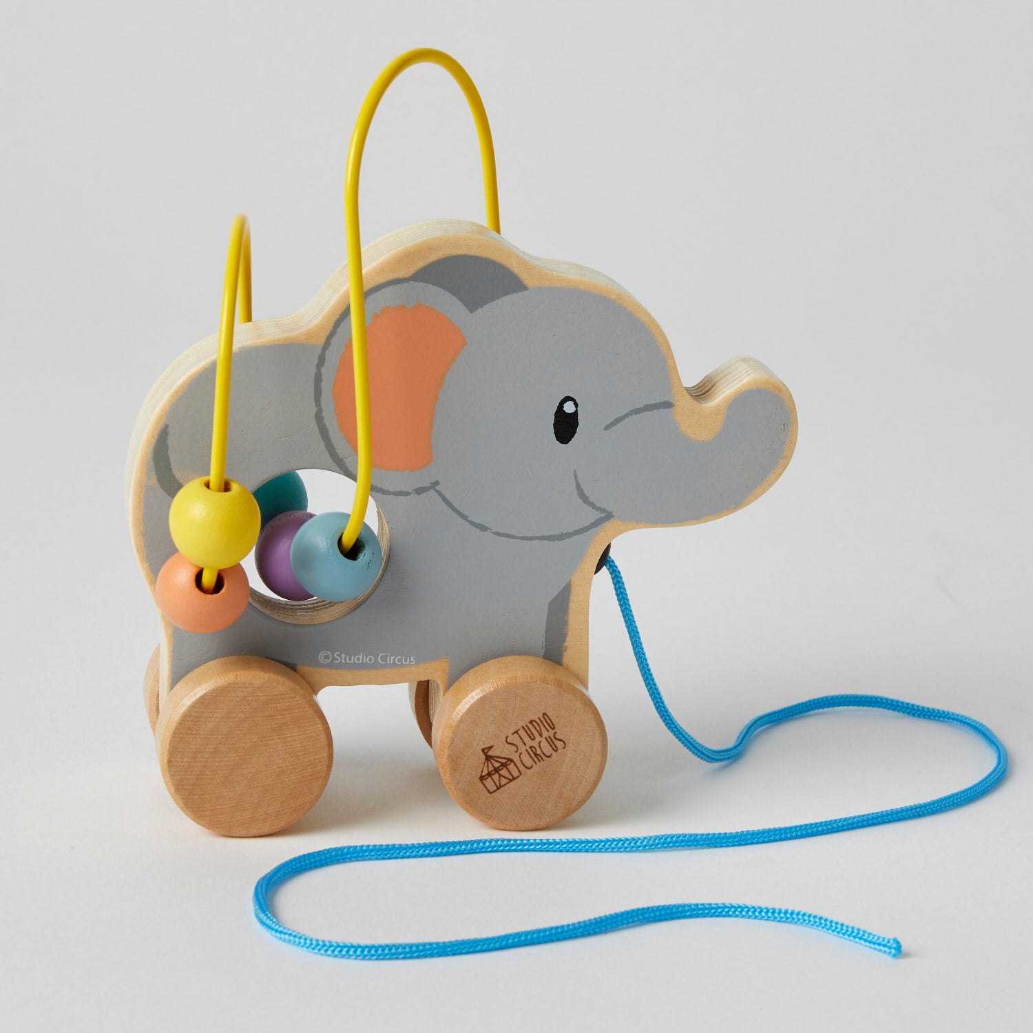 Elephant Rolling Bead Coaster - Unique Wooden Drink Holder & Decorative Table Accessory for Home, Office, or Gift - Perfect for Coffee, Tea, and Beverage Protection
