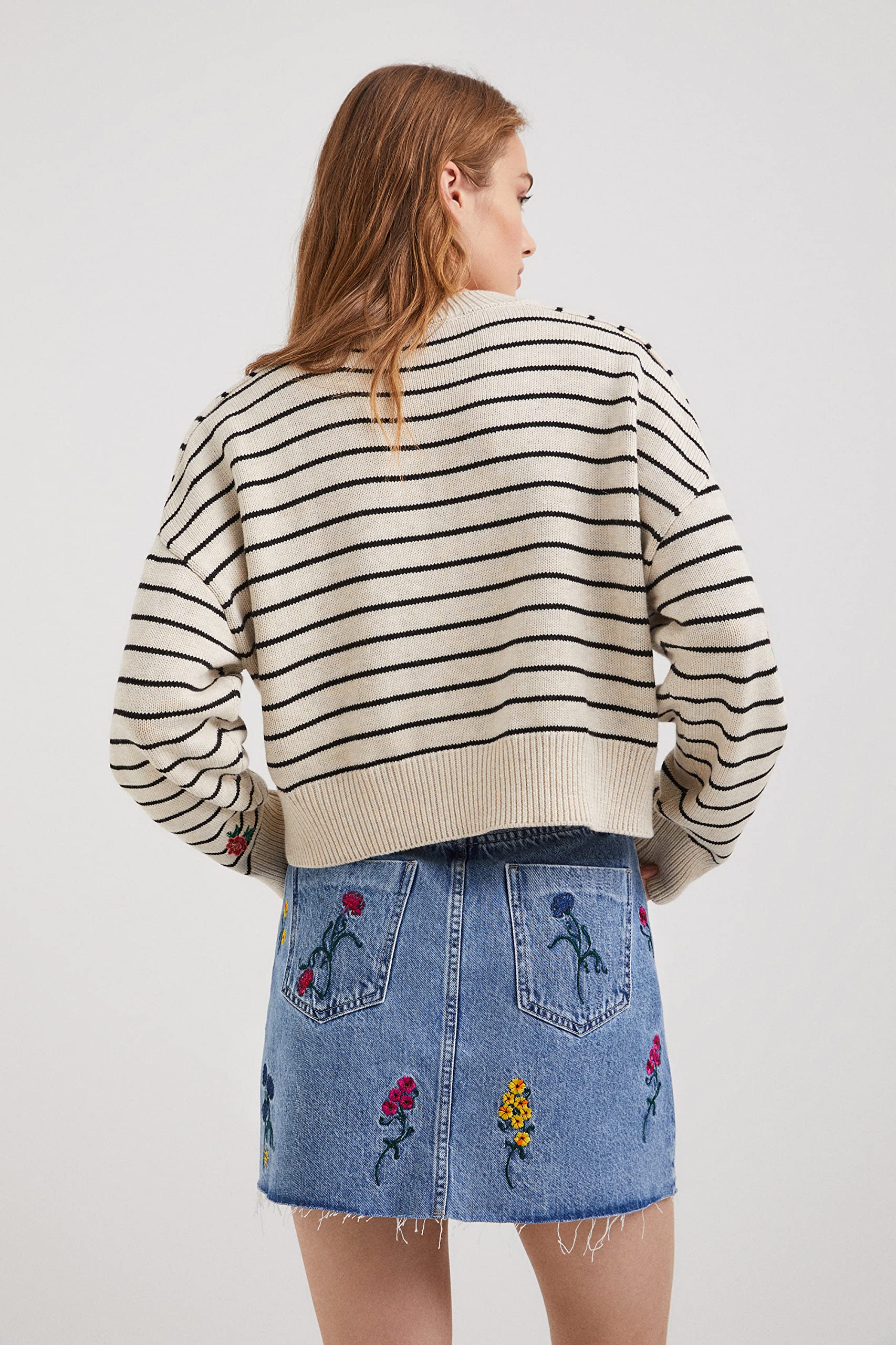 Desigual Women's Pullover Sweater - Soft Knit Long Sleeve Casual Tops for Fall & Winter | Cozy Office Wear, Weekend Outfits, and Layering Essentials