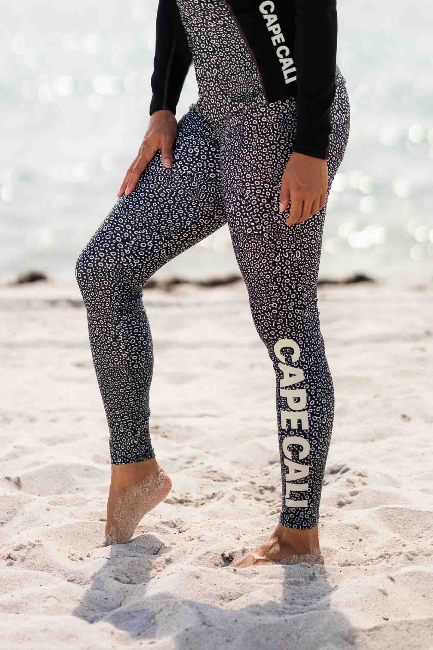 Eagle Ray Swim Leggings for Women - High Waist Quick Dry Swim Tights - Perfect for Swimming, Surfing, Yoga & Beach Activities