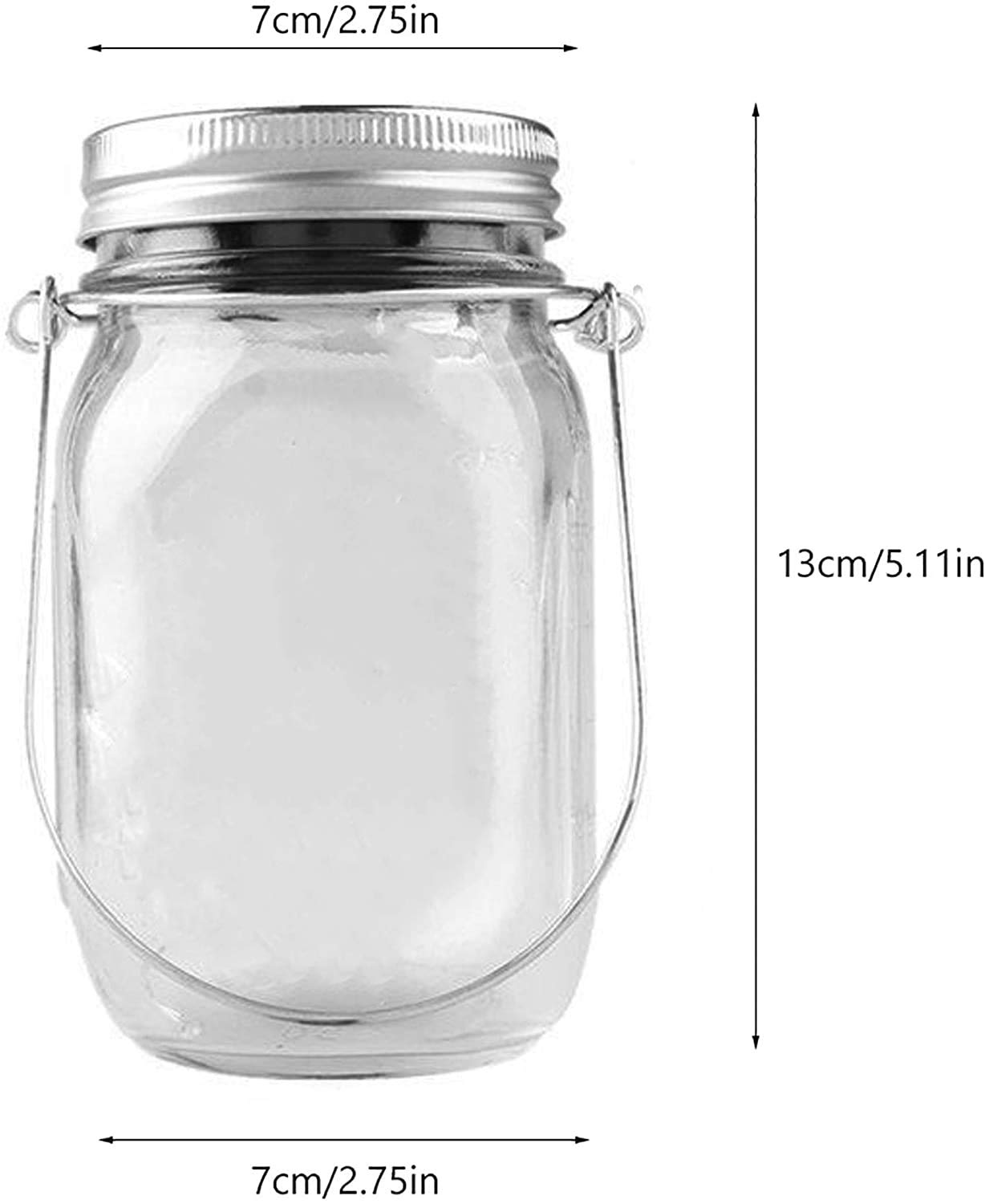 4 Pack Solar Fairy Jar Lights - 30 LED Mason Jar Firefly Lights for Outdoor Patio, Garden, Table Decorations - Waterproof Solar Lantern with Mason Jars & Hangers - Perfect for Mother's Day Gifts, Wedding Decor, Backyard Parties & Romantic Ambiance