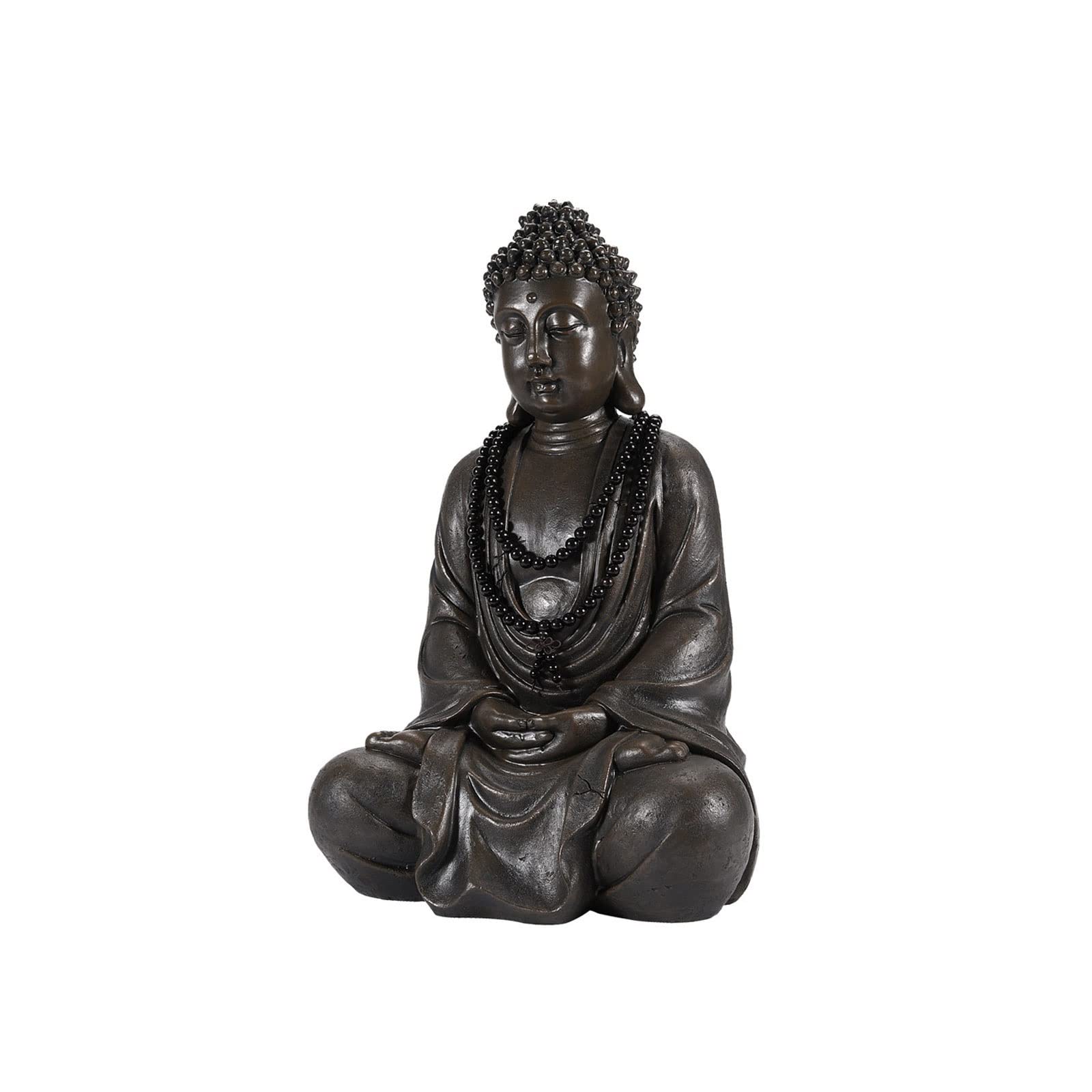 Black Buddha Statue for Home & Office Decor - Zen Meditation Statue for Indoor & Outdoor Use - Perfect for Yoga Rooms, Gardens, and Desktop Ornaments