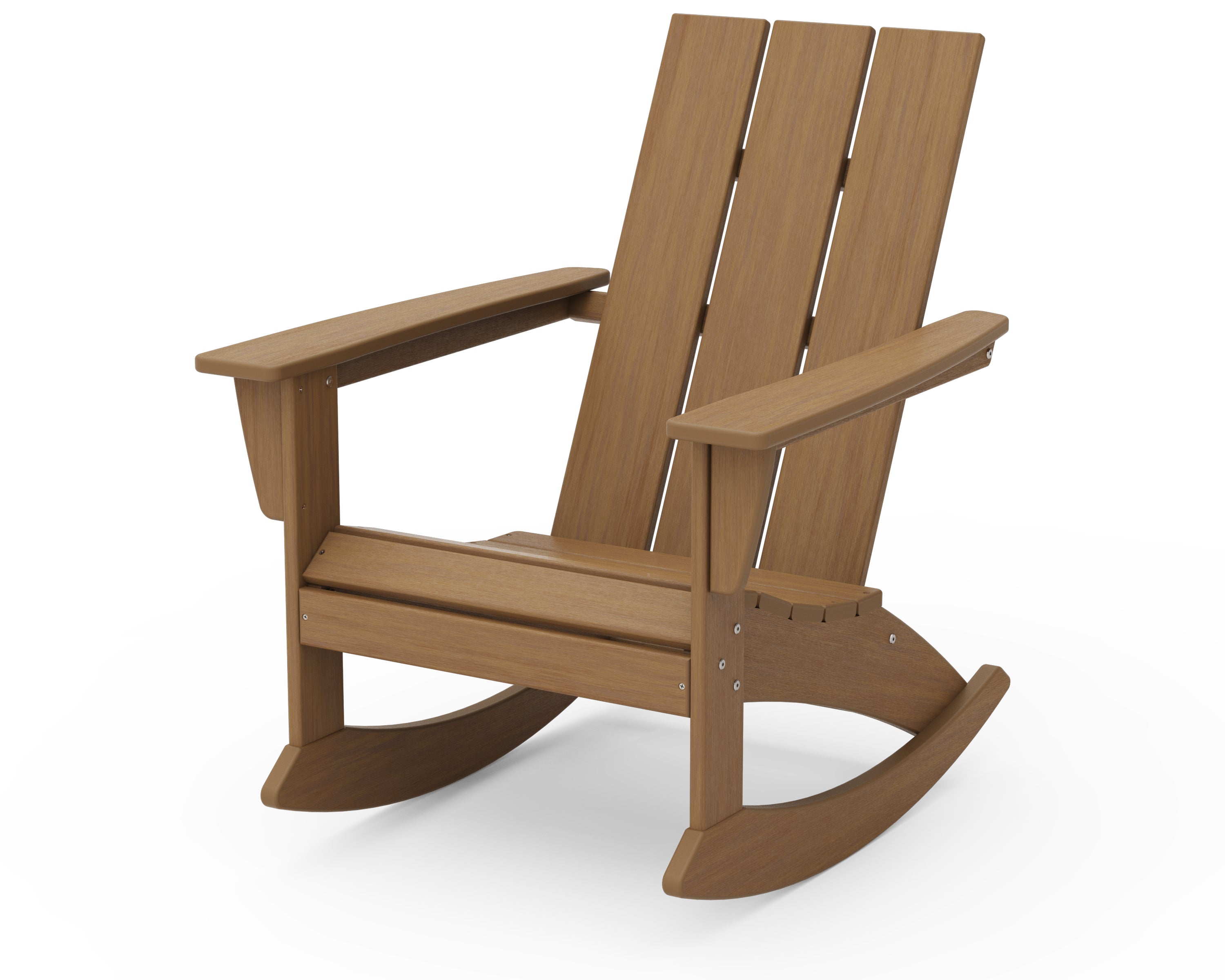 POLYWOOD Modern Adirondack Rocking Chair - Durable Outdoor Furniture for Patio, Garden & Poolside Relaxation | All-Weather Resin Wicker Design | Comfortable Rocking Motion | Perfect for Backyard, Deck or Porch
