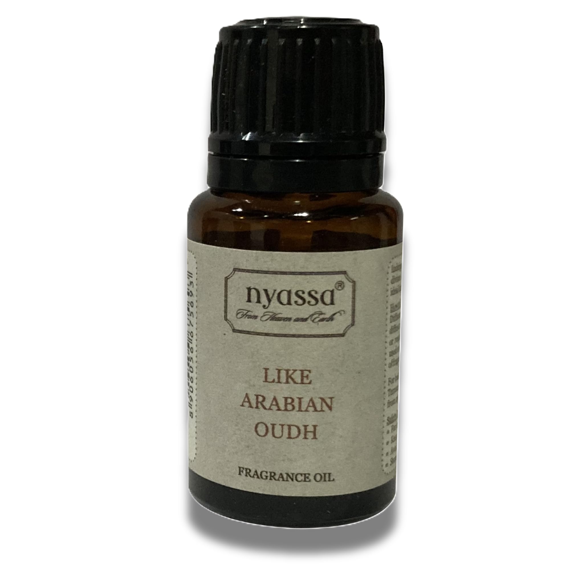 Nyassa Arabian Oudh Fragrance Oil 10ml - Premium Perfume Oil for Home, Office & Personal Use - Long Lasting Scent for Diffusers, Massage & Aromatherapy