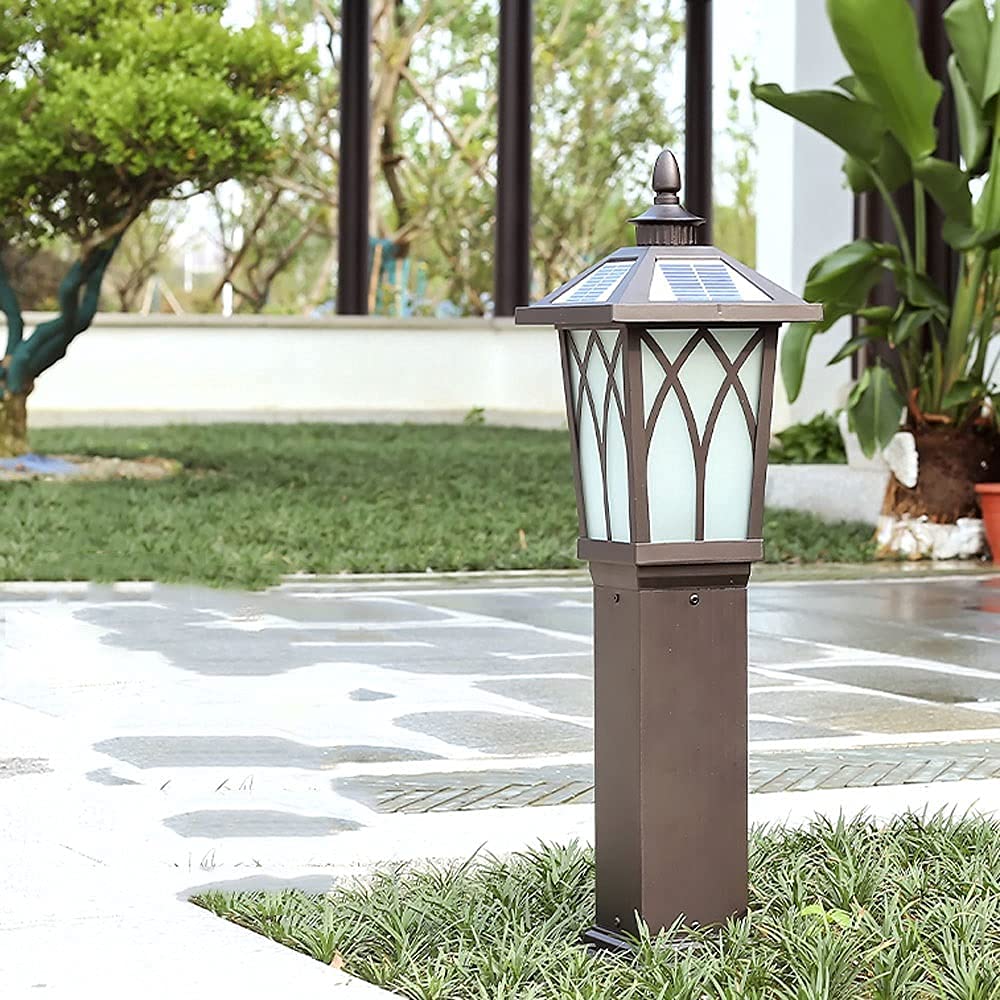 Solar LED Super Bright Outdoor Lamp Post Lights - Waterproof European Retro Garden Lantern for Home & Landscape - Energy-Saving Street Light for Driveway, Patio, Walkway, Yard Decor