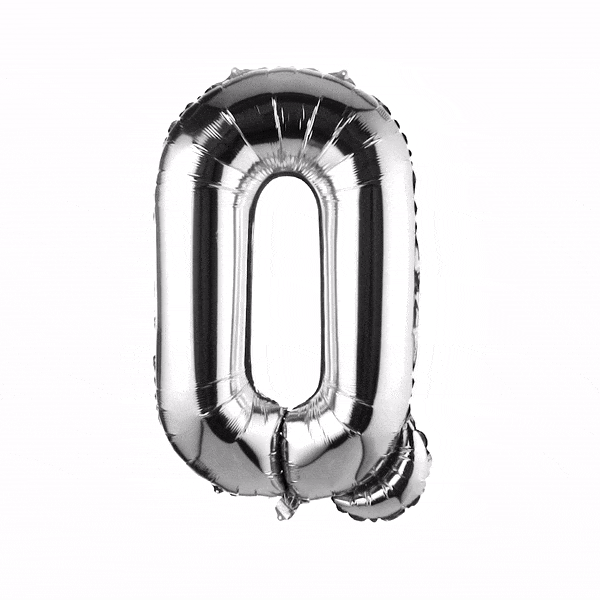 Balloonify Silver Mylar Letter Q Balloon - 40 Inch Large Foil Alphabet Balloon for Birthday Party Decorations, Wedding, Baby Shower & Graduation Celebrations (1 Count Box)
