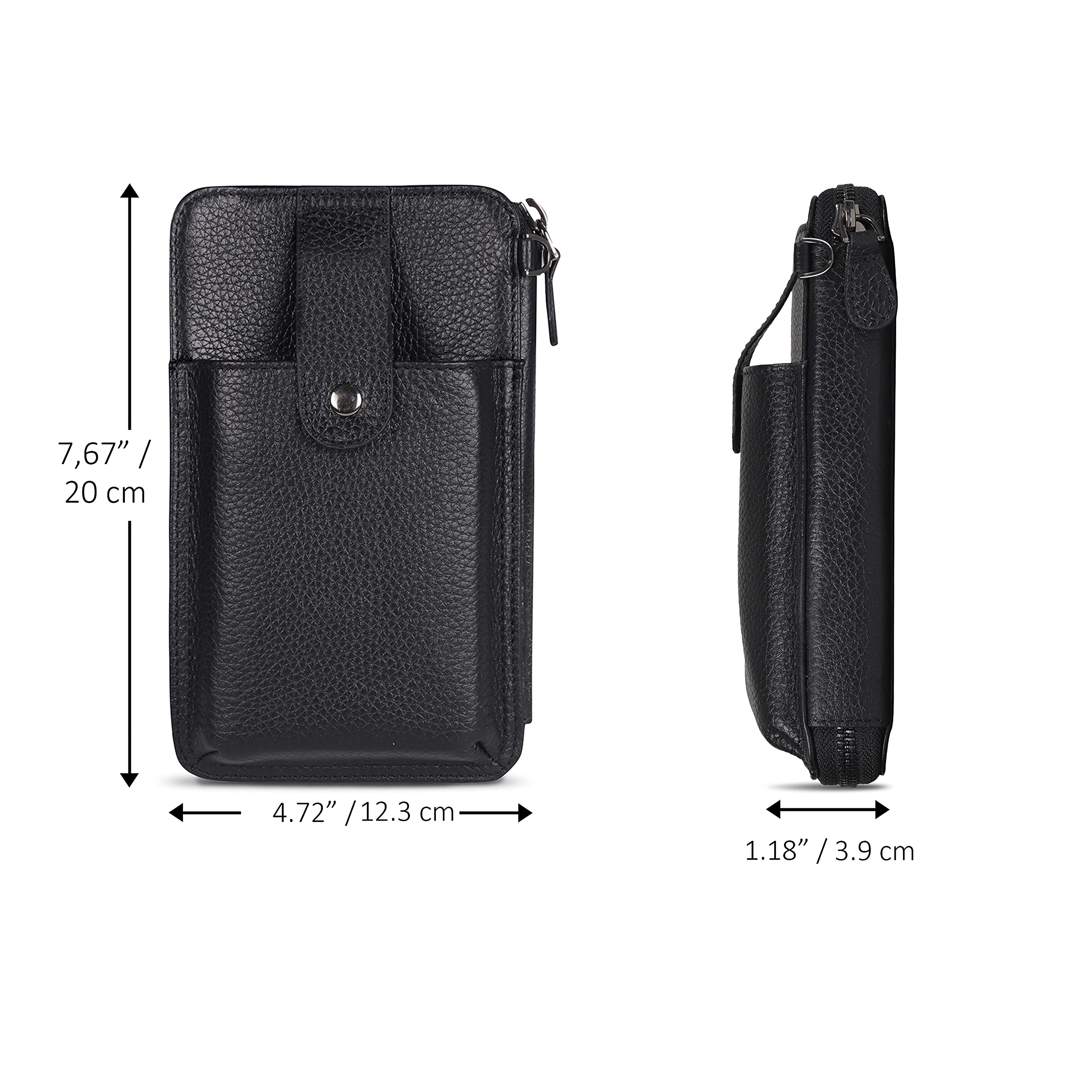 OTTANA Genuine Leather Handbag for Men & Women - Stylish Unisex Crossbody Bag for Work, Travel & Everyday Use
