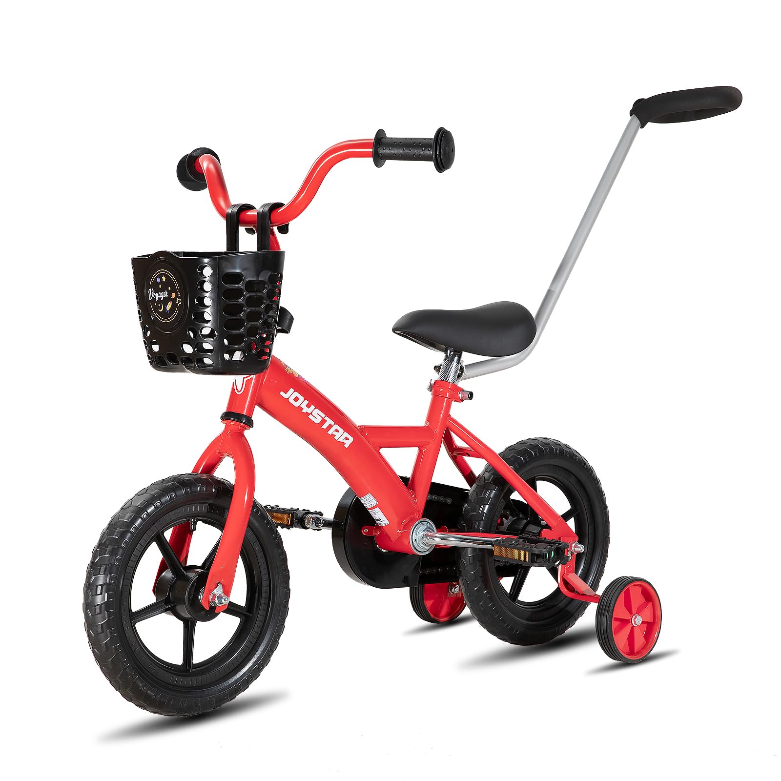 **JOYSTAR 10 & 12 Inch Kids Bike for Boys and Girls Ages 1-4 Years – Toddler Bike with Training Wheels, Detachable Push Handle & Basket – First Pedal Bike for Learning to Ride – Perfect for Backyard, Park & Neighborhood Rides**