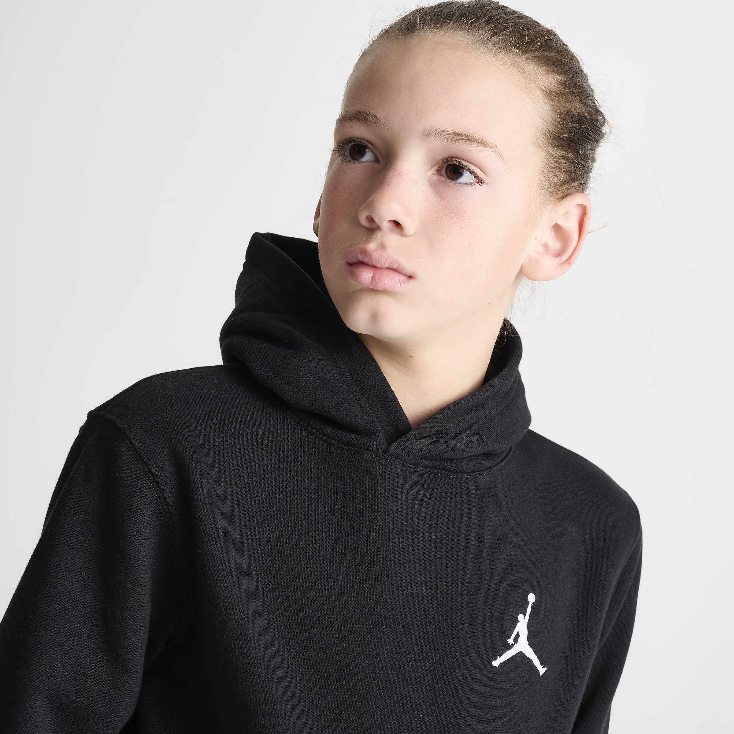 Jordan Junior Boys' Essential Pullover Hoodie - Black | Comfortable Cotton Blend Hooded Sweatshirt for Kids | Perfect for School, Sports & Casual Wear