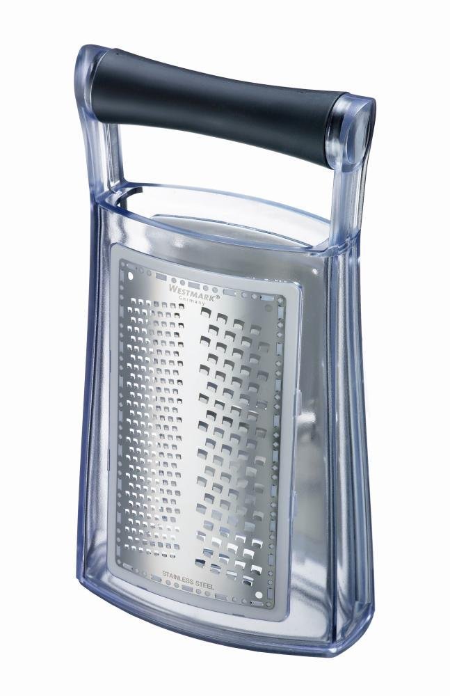 Westmark Germany Stainless Steel Box Grater - 4-Sided Multi-Purpose Kitchen Tool for Grating Vegetables, Citrus, Hard Cheeses & Chocolate - Perfect for Cooking, Baking & Food Prep