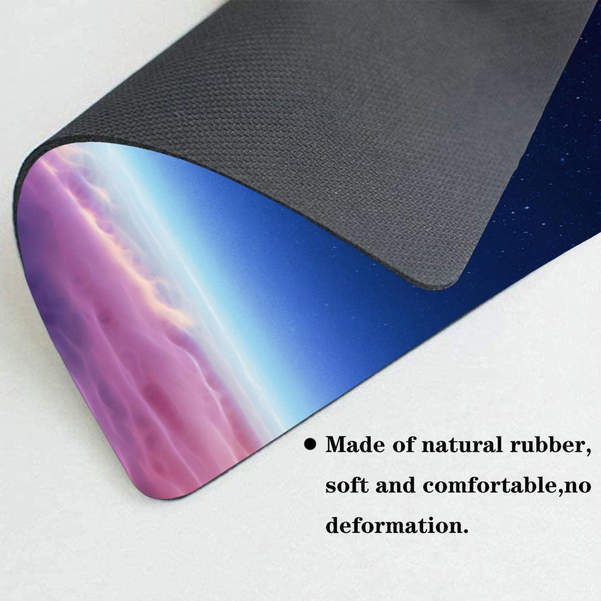 Galaxy Moon Mouse Pad - Non-Slip Rubber Base Computer Mousepad for Laptop & PC Gaming - Perfect for Office, Home & Gaming Setup