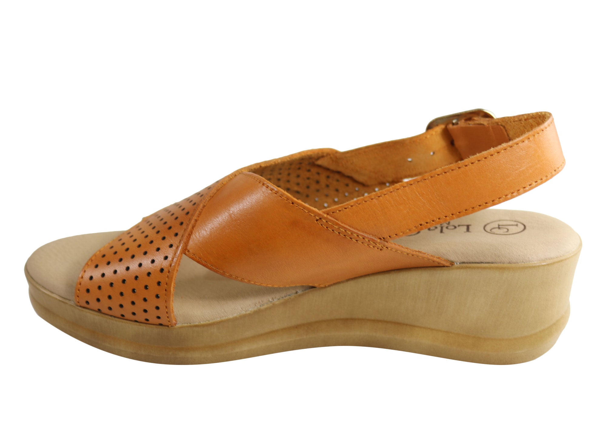 Lola Canales Eden Women's Comfort Leather Wedge Sandals - Handmade in Spain - Perfect for Summer, Beach & Casual Outings