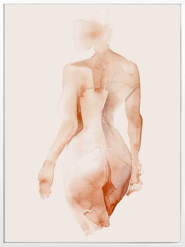 Flawless Female Peach Canvas Art Print - Elegant Home Decor for Living Room, Bedroom & Office