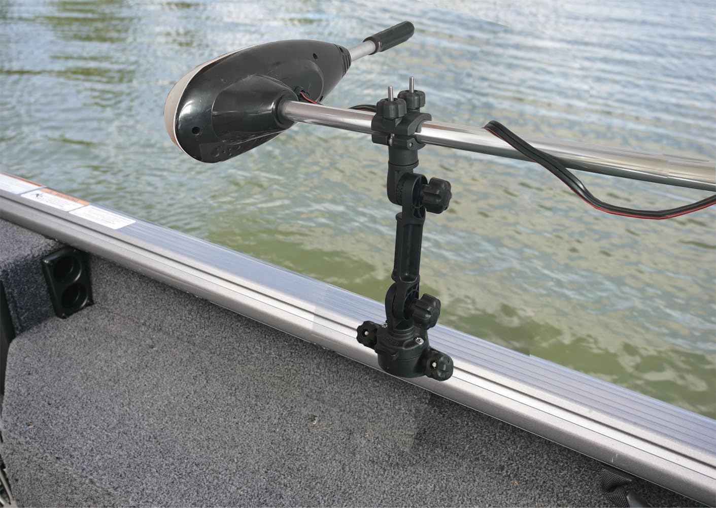 Brocraft Trolling Motor Stabilizer Mount for Boats - Heavy Duty Aluminum Stabilizer Bracket for Smooth Fishing - Perfect for Bass Boats, Kayaks, and Canoes