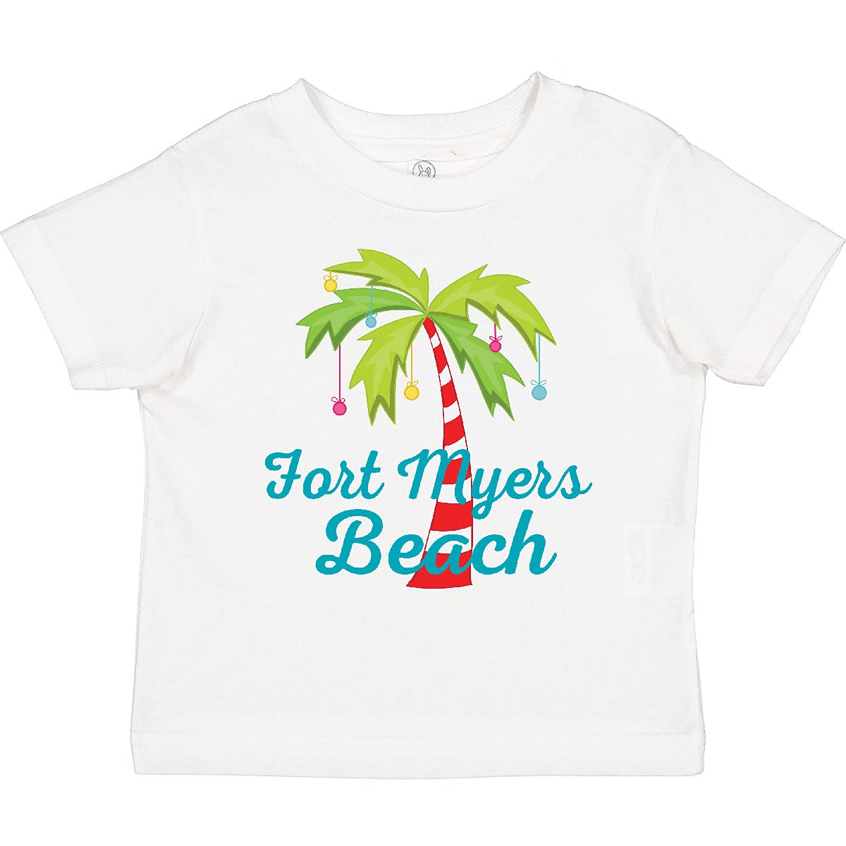 Inktastic Fort Myers Beach Florida Christmas Vacation Toddler T-Shirt - Cute Holiday Outfit for Toddlers, Family Vacation Souvenir, Florida Beach Themed Christmas Gift for Kids