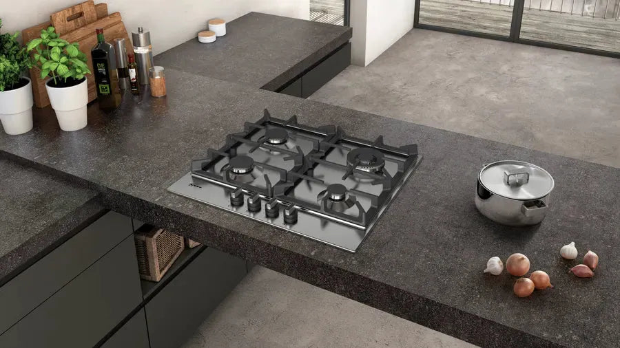 Neff N70 T26DS59N0A 60cm Gas Cooktop - 5 Burner, Stainless Steel, Built-in for Modern Kitchens | Perfect for Home Cooking, Baking & Entertaining