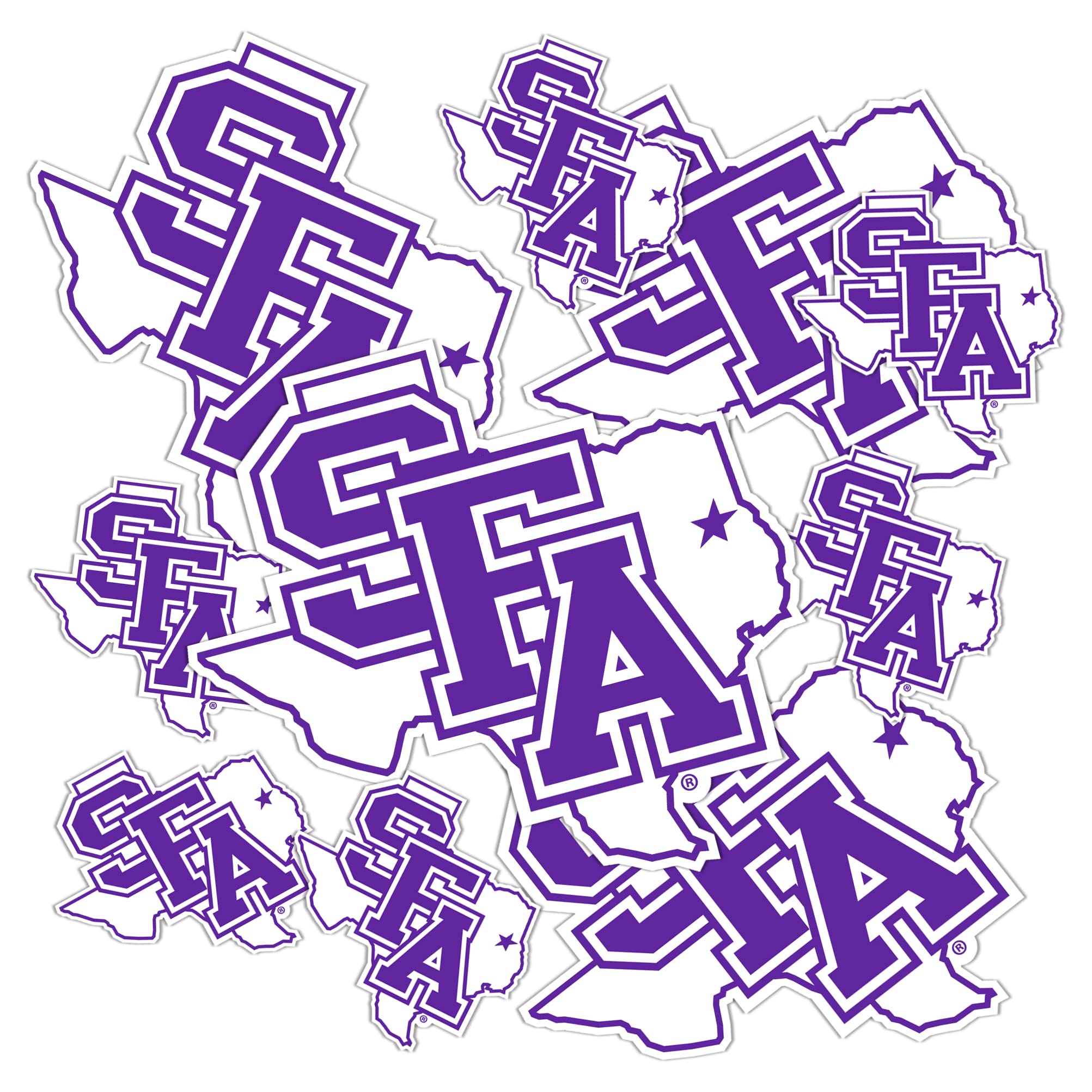 Desert Cactus Stephen F. Austin State University Sticker - Lumberjacks SFA Vinyl Decals for Laptop, Water Bottle, Car & Scrapbook - Durable Waterproof Decal Sheet - Perfect for School Spirit, College Pride & Fan Gifts