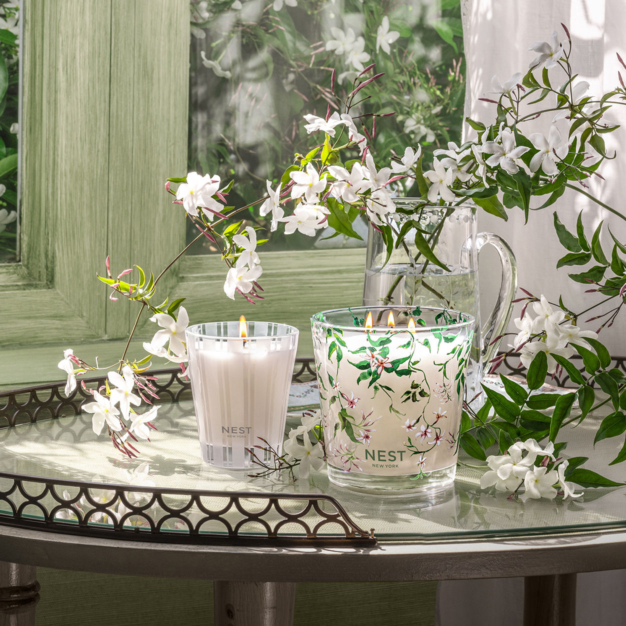Premium Indian Jasmine Scented Candle - Long-Lasting Aromatherapy for Relaxation, Meditation & Home Decor | Perfect for Bedroom, Bathroom & Yoga Studio