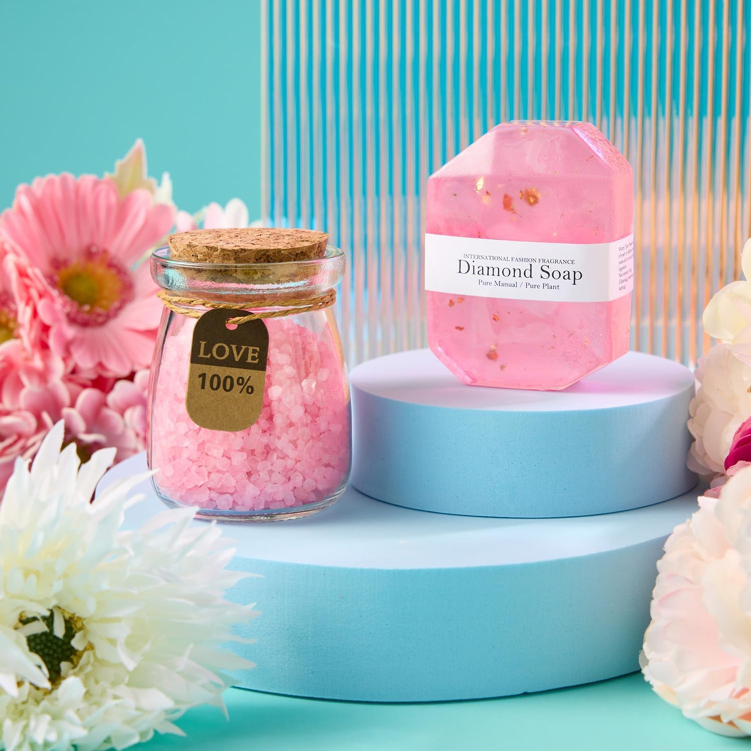 Rose Bath Relaxation Gift Set for Women - Luxurious Self-Care Basket, Perfect Birthday Gift for Girlfriend, Sister, or Best Friend, Thoughtful Present Idea in Pink for Spa Nights & Relaxing Evenings