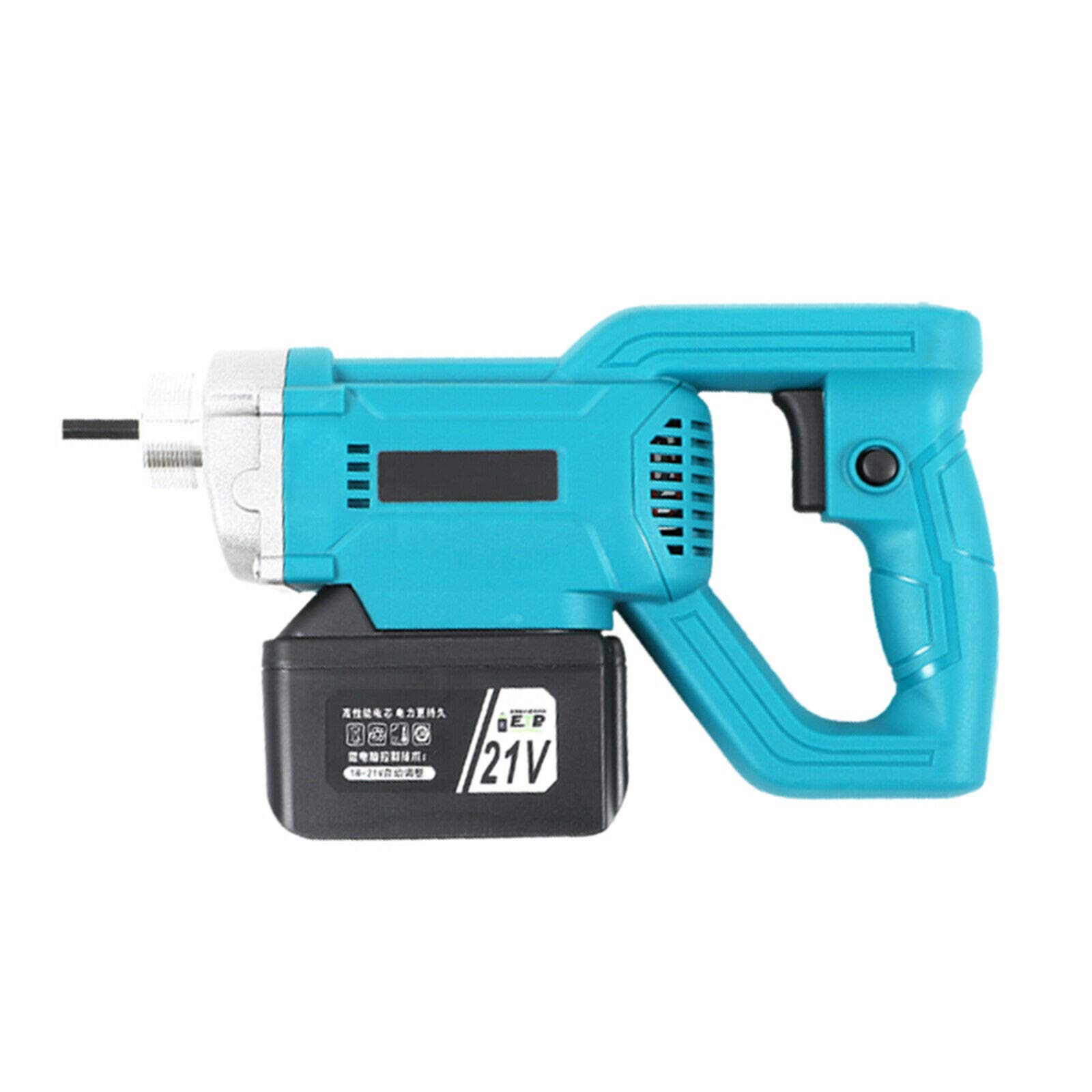 Cordless Concrete Vibrator Tool - 5000r/min Handheld Cement Finisher with 2 Batteries for Bubble Removal & Smooth Finishing | Perfect for Driveways, Foundations & DIY Projects (110V Power Tools)