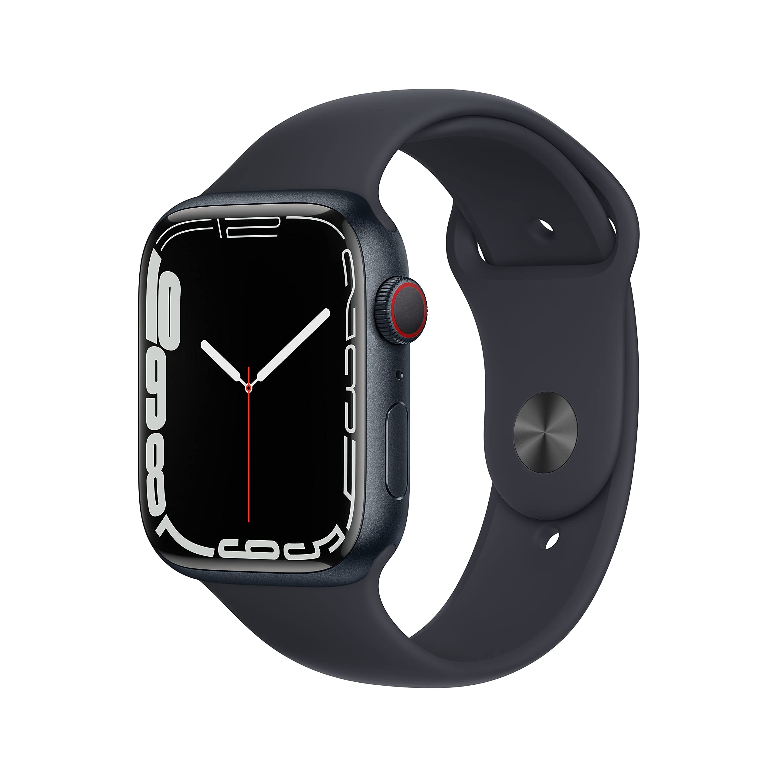 Apple Watch Series 7 GPS + Cellular 45mm - Midnight Aluminum Case with Midnight Sport Band (Renewed) | Smartwatch for Fitness Tracking, Calls & Notifications | Perfect for Workouts, Swimming & Daily Use